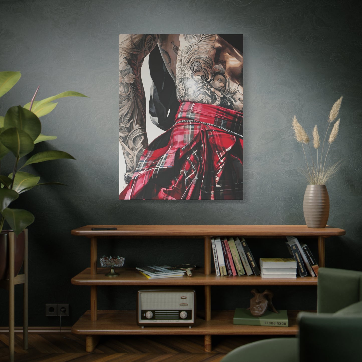 Gallery Wrapped Canvas, Kilts and Carnage Art Canvas, Erotic Pinup Art Canvas – Alexander