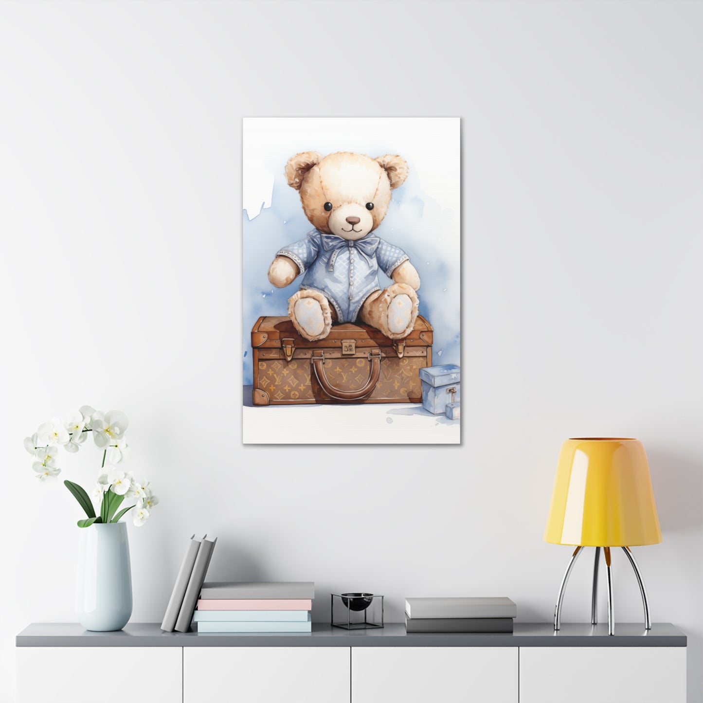 Canvas Gallery Wrap - LV Bear Wall Art - Blu