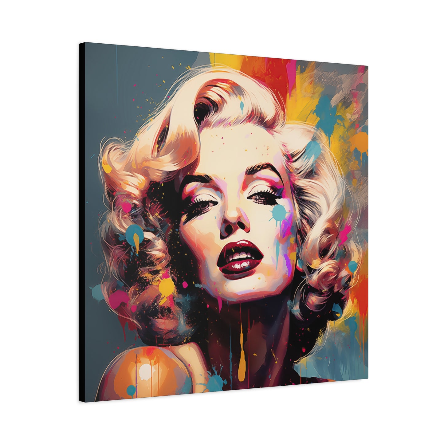 Canvas Wall Art, Gallery Wrapped Pop Art, Celebrity Wall Art – Marilyn Monroe - Abstract