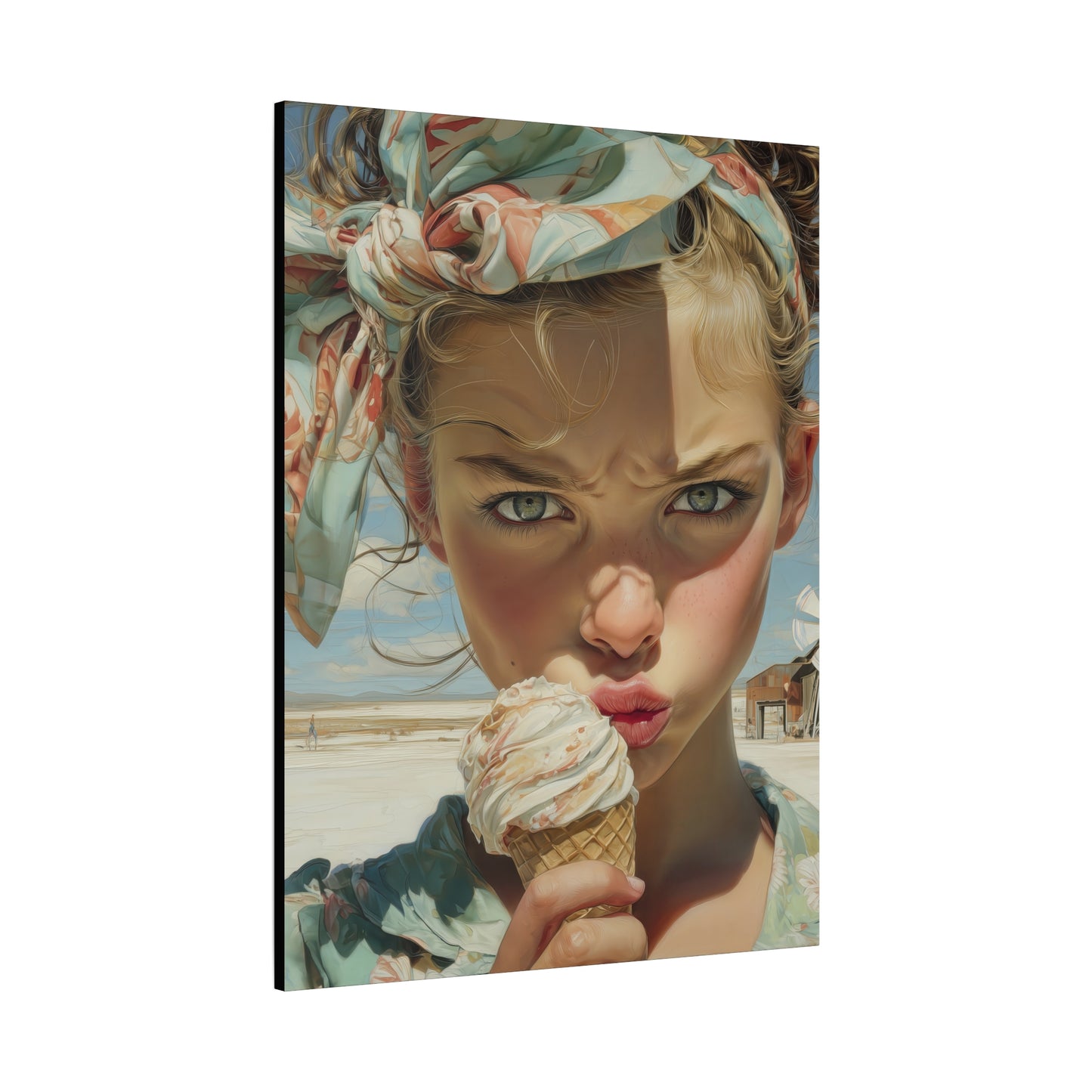 Gallery Wrapped Canvas, Sweet Summer Nostalgia, Sugar and Spice Art Canvas, Ice Cream Dreams Art – Millie