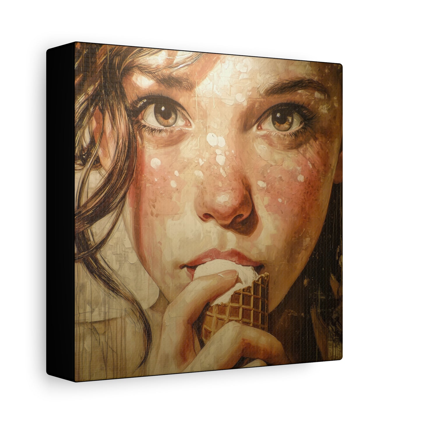 Gallery Wrapped Canvas, Sweet Summer Nostalgia, Sugar and Spice Art Canvas, Ice Cream Dreams Art – Fern