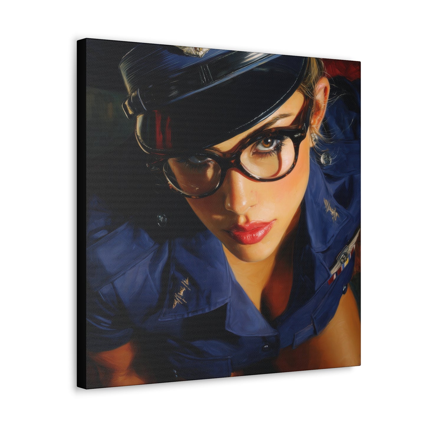 Gallery Wrapped Canvas, Liberty and Lace Art Canvas, Erotic Pinup Art Canvas – Janice