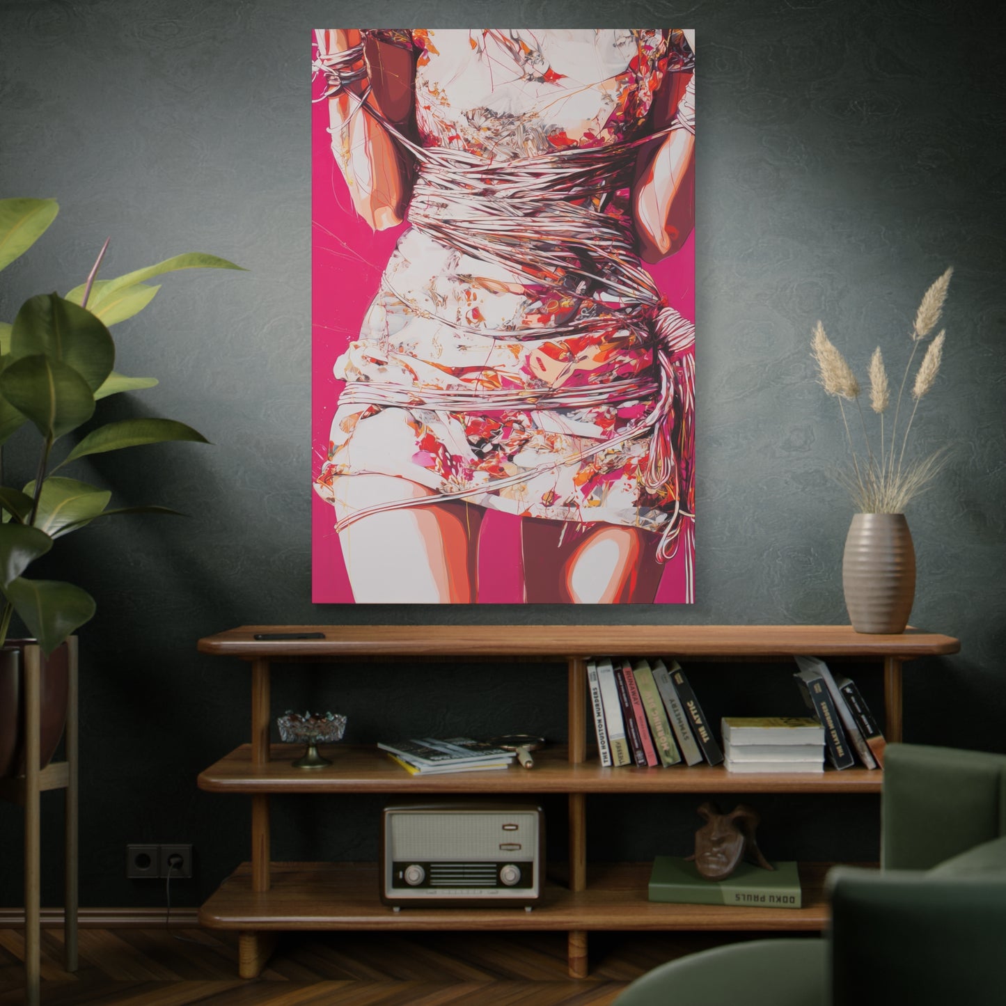 Gallery Wrapped Canvas, Ropes and Reverence Art Canvas, Erotic Shibari Art Canvas – Reika