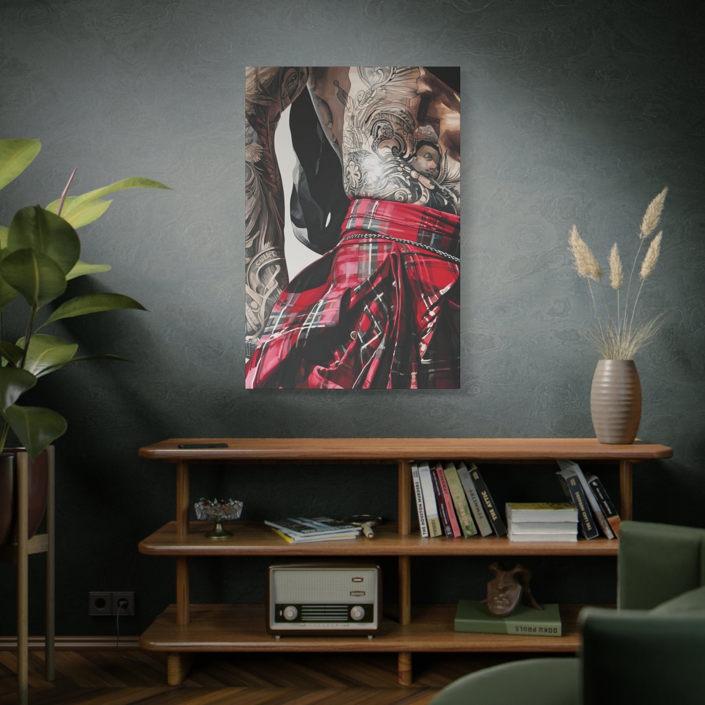 Gallery Wrapped Canvas, Kilts and Carnage Art Canvas, Erotic Pinup Art Canvas – Alexander