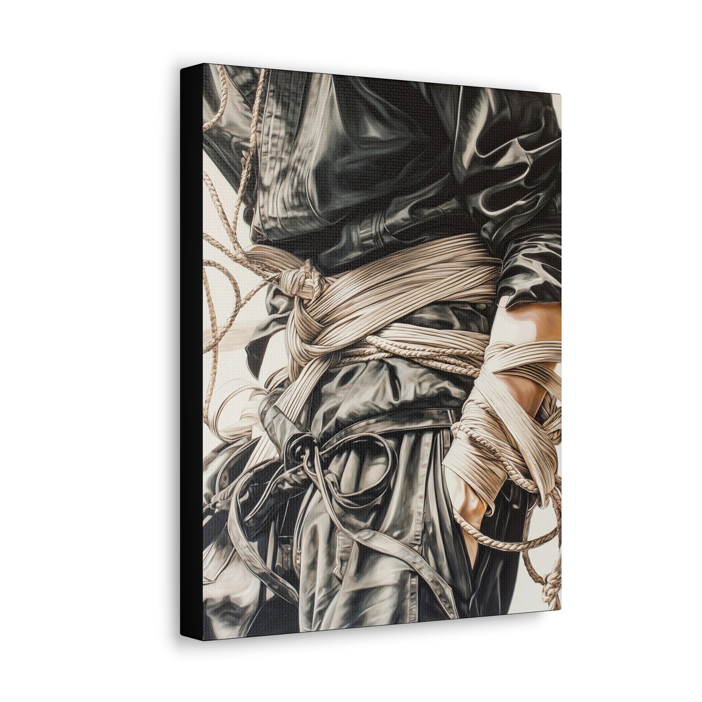 Gallery Wrapped Canvas, Ropes and Reverence Art Canvas, Erotic Shibari Art Canvas – Henri