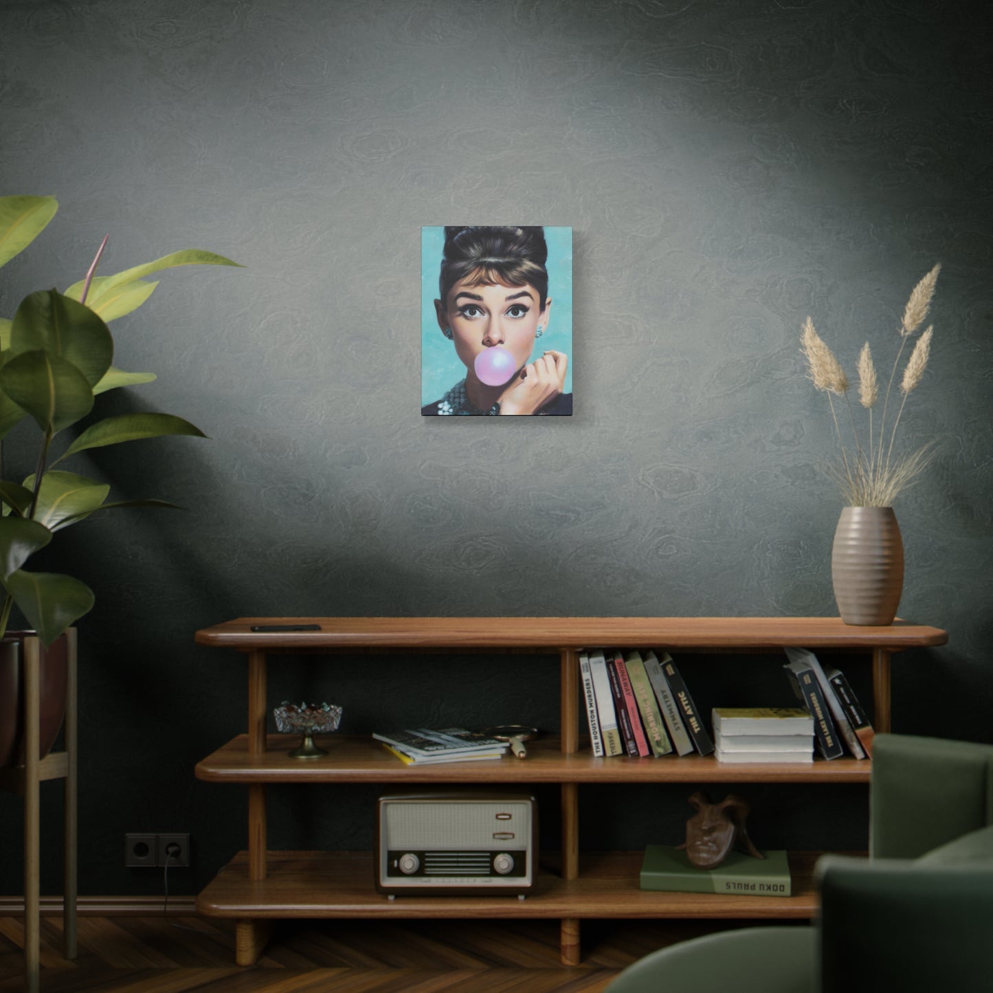 Gallery Wrapped Canvas, The Diva Project Art Canvas, Pinup Art Canvas – Audrey Hepburn - FIVE