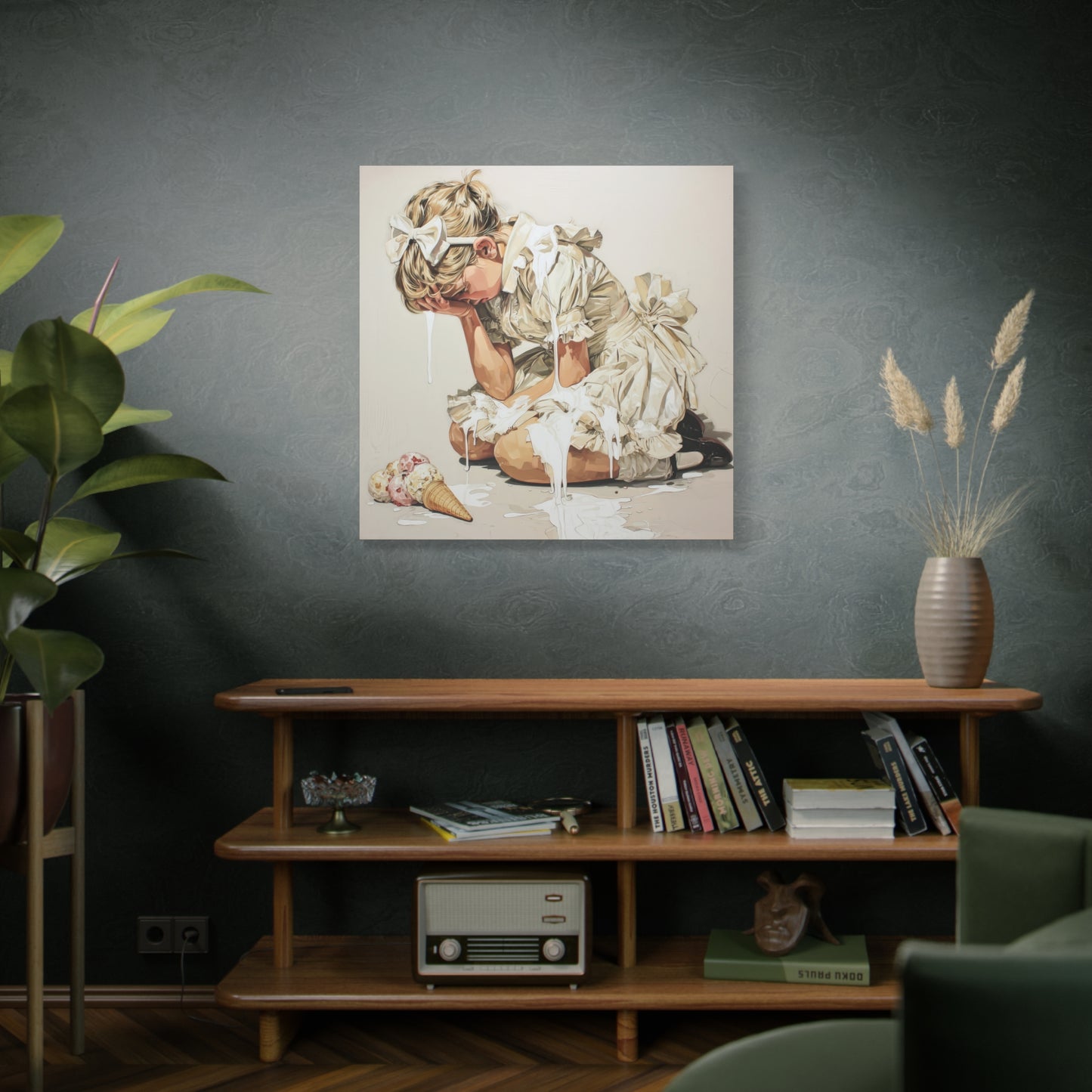 Gallery Wrapped Canvas, Sweet Summer Nostalgia, Sugar and Spice Art Canvas, Ice Cream Dreams Art – Clara