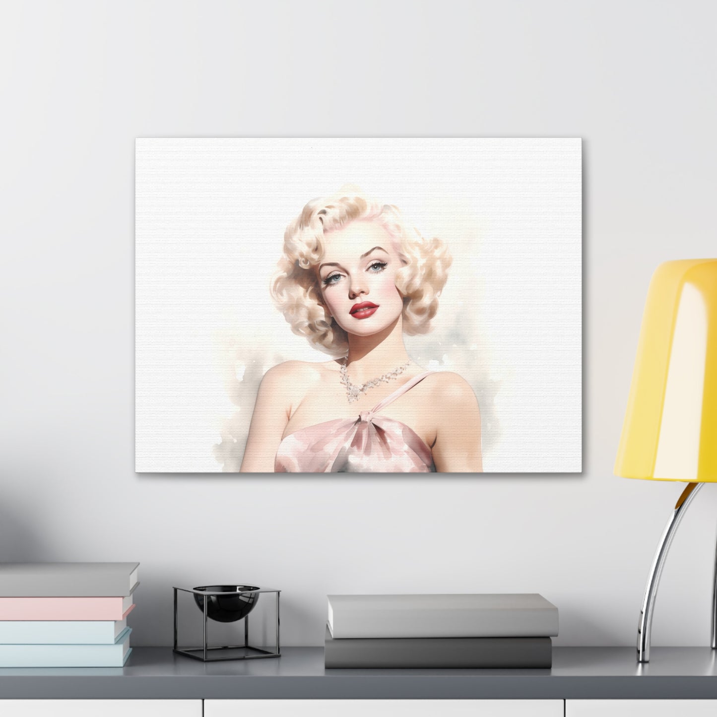 Canvas Wall Art, Gallery Wrapped Pop Art, Celebrity Wall Art – Marilyn Monroe - Pink