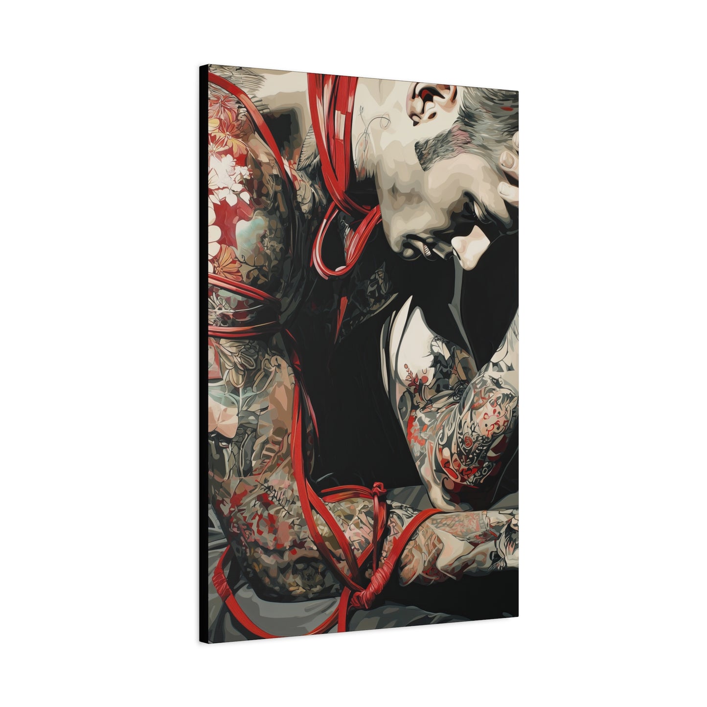 Gallery Wrapped Canvas, Ropes and Reverence Art Canvas, Erotic Shibari Art Canvas – Dorian
