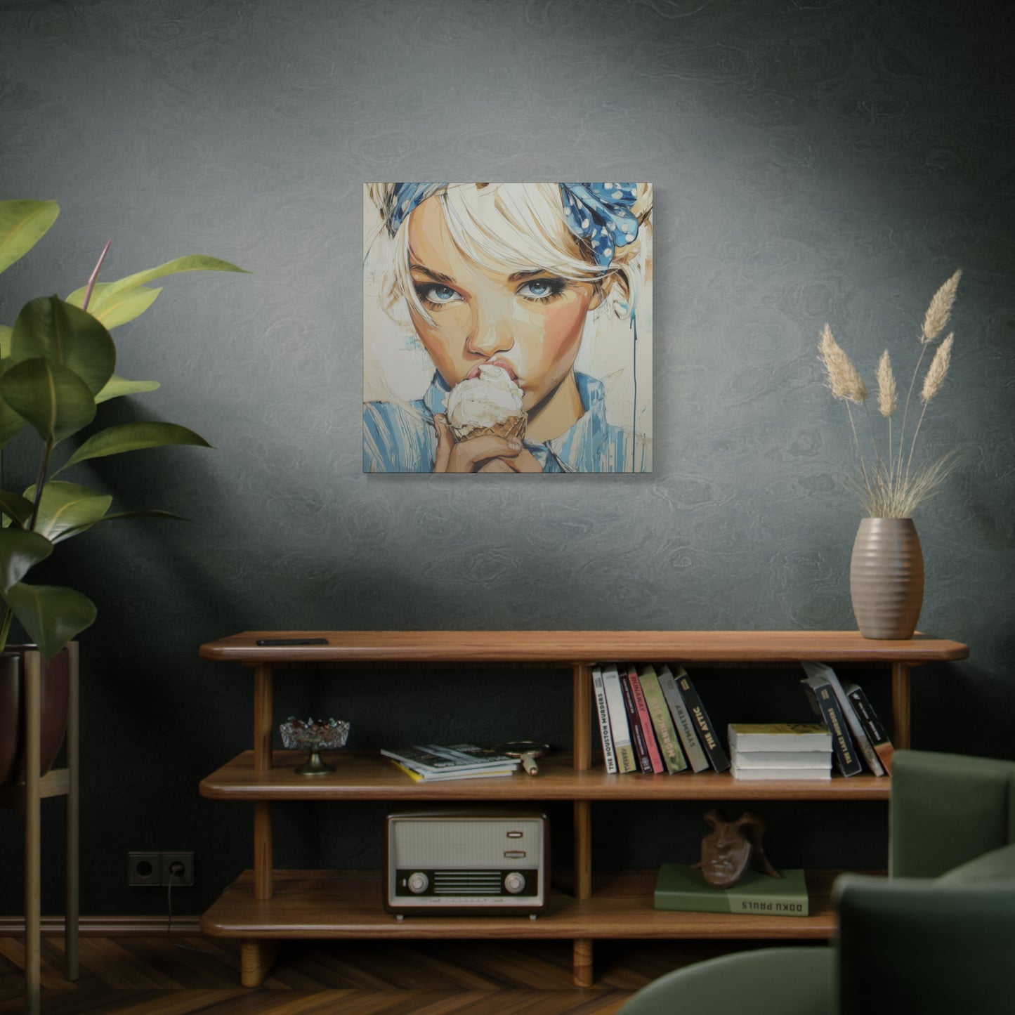 Gallery Wrapped Canvas, Sweet Summer Nostalgia, Sugar and Spice Art Canvas, Ice Cream Dreams Art – Cora