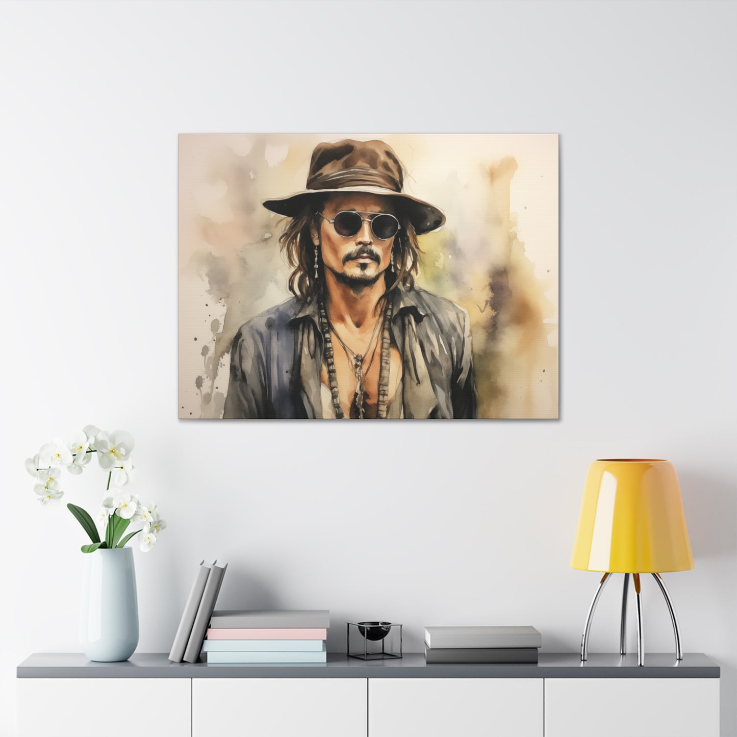 Gallery Wrapped Canvas, Celebrity Inspired, Pop Art Canvas – Johnny