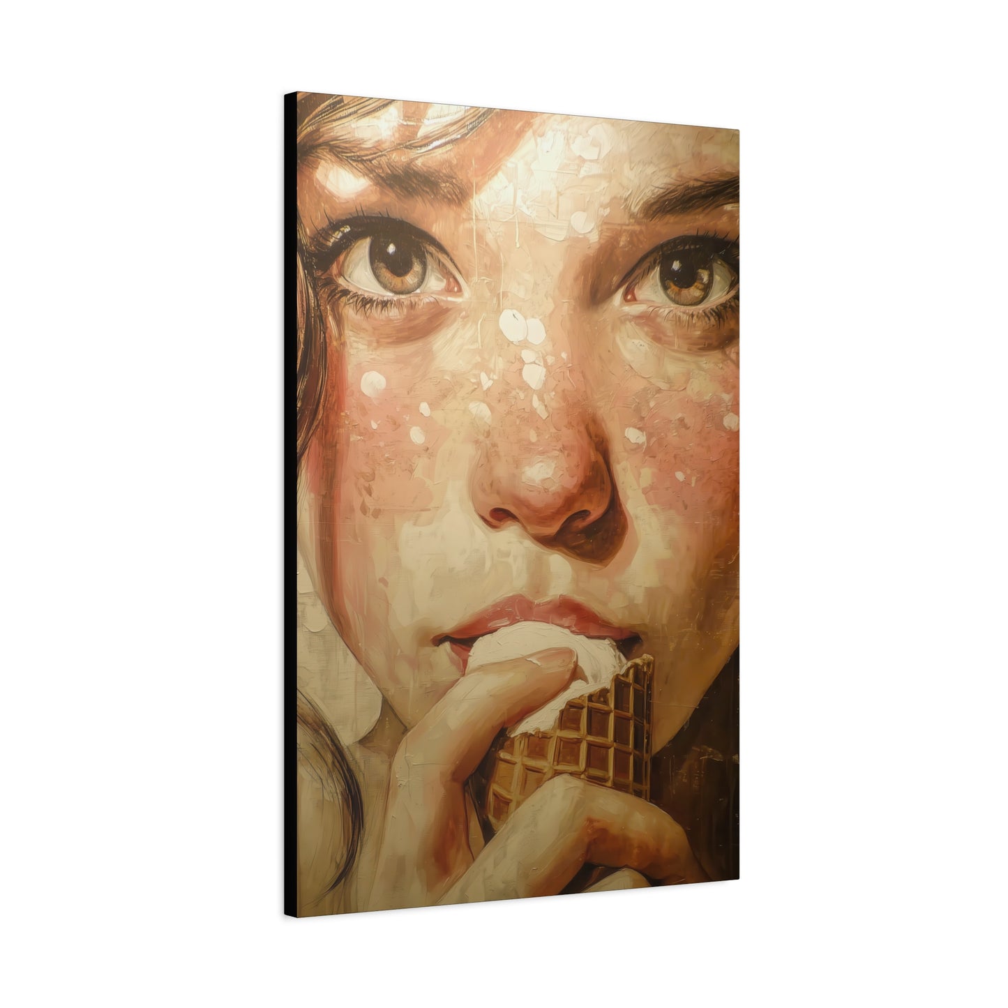 Gallery Wrapped Canvas, Sweet Summer Nostalgia, Sugar and Spice Art Canvas, Ice Cream Dreams Art – Fern
