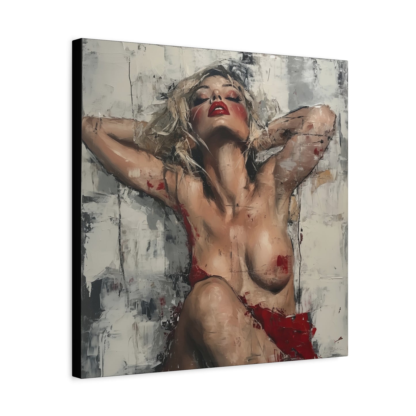 Gallery Wrapped Canvas, Guilt and Grit Adult Art Canvas, Erotic Pinup Art Canvas – Seraphine