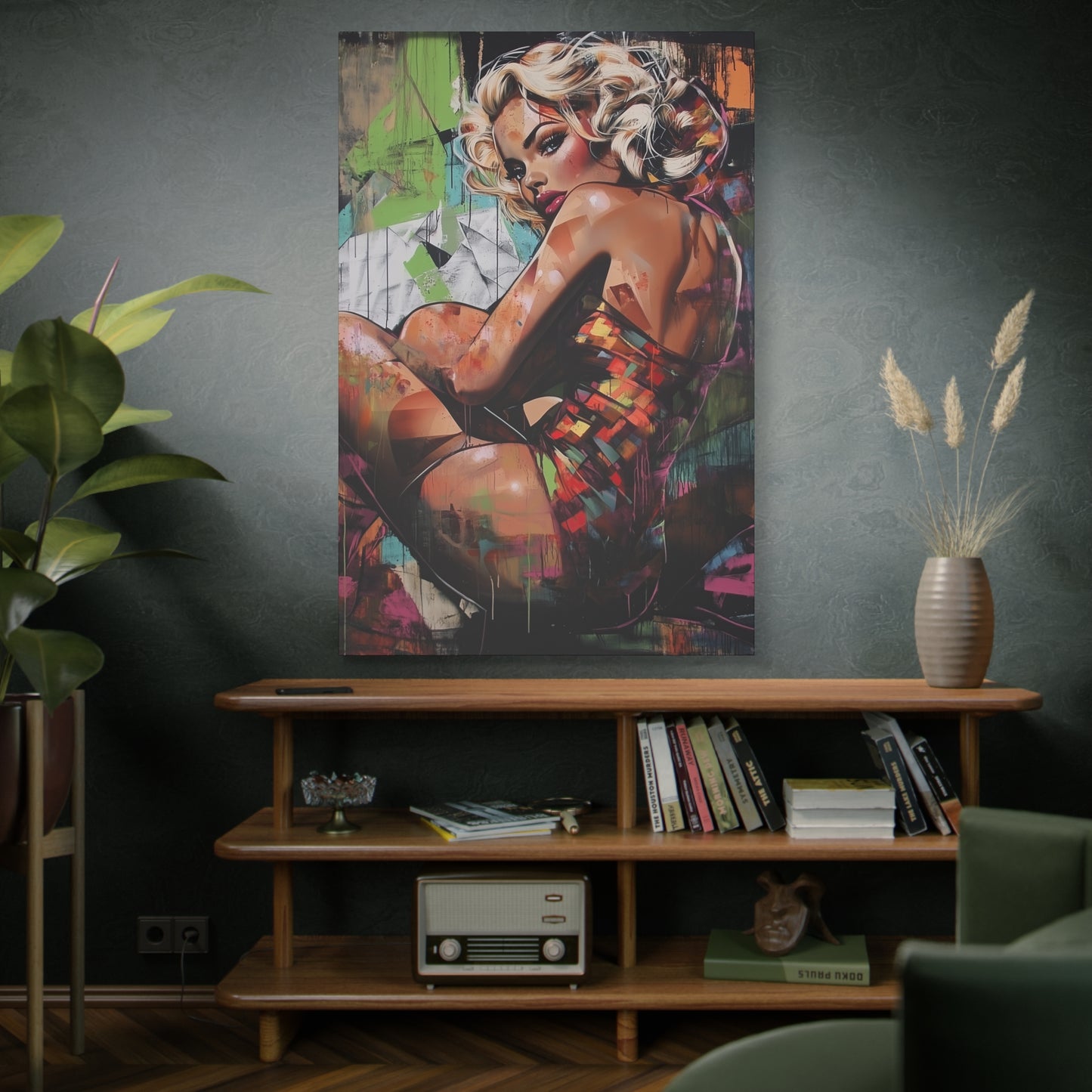 Gallery Wrapped Canvas, Guilt and Grit Adult Art Canvas, Erotic Pinup Art Canvas – Selene