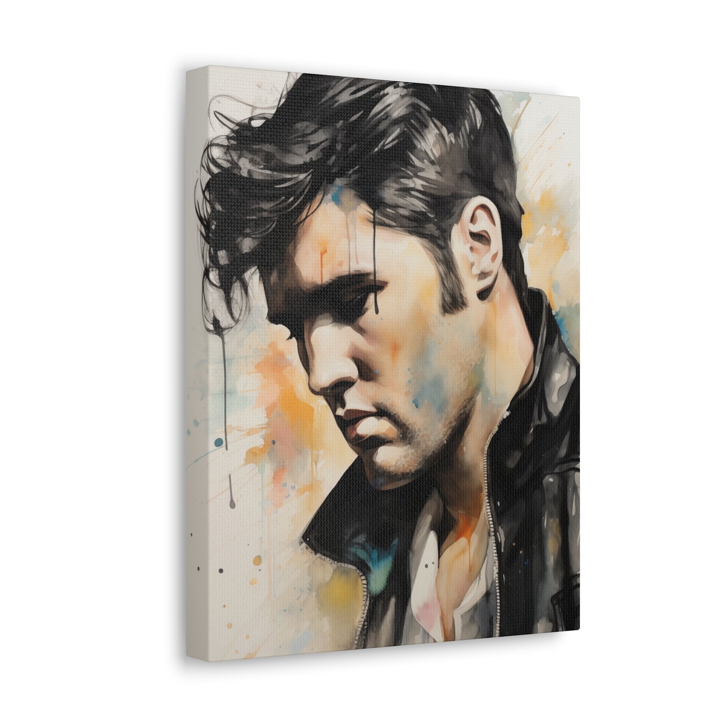 Gallery Wrapped Canvas, Celebrity Inspired, Pop Art Canvas – Elvis Also