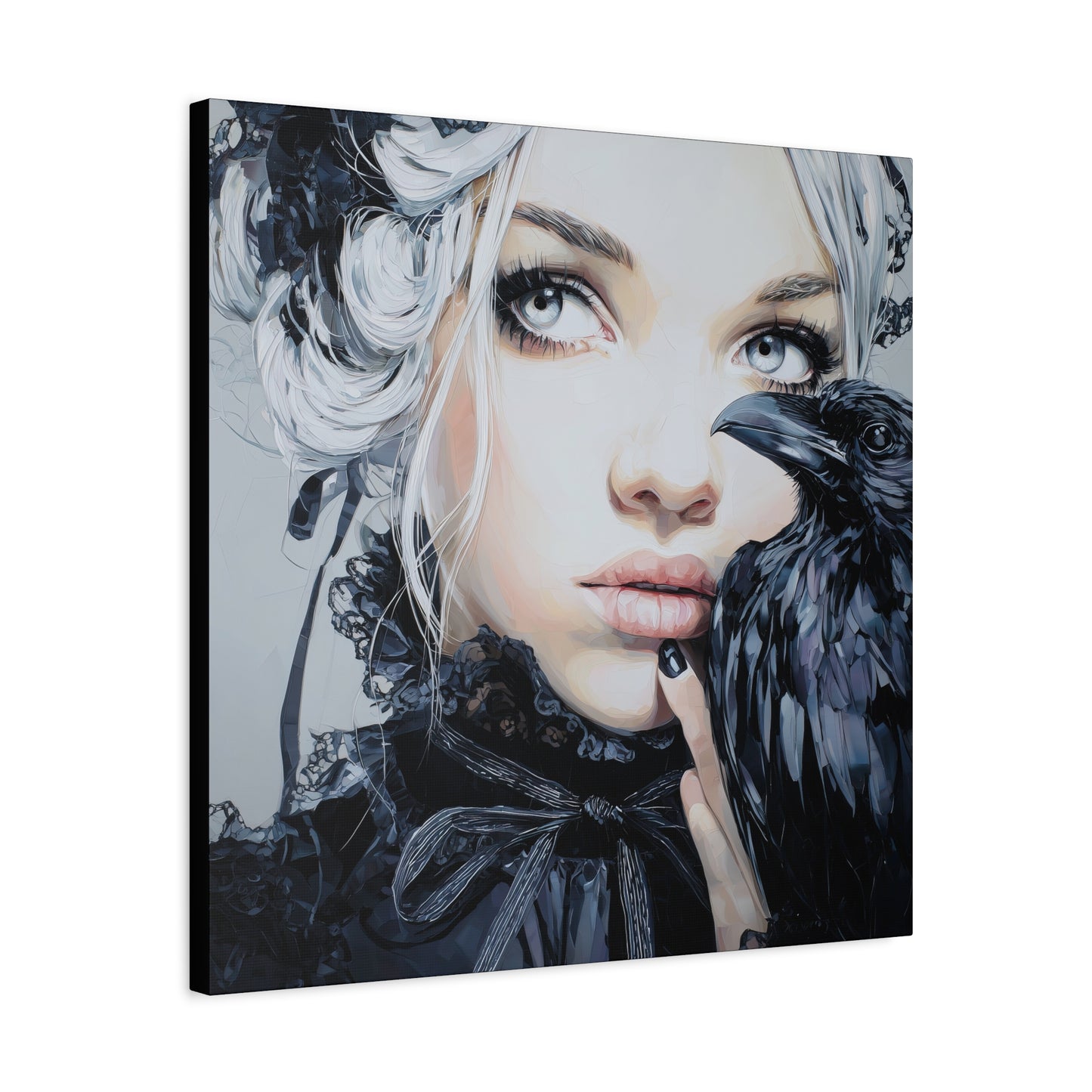 Gallery Wrapped Canvas, Myth and Bones Gothic Art Canvas, Dark Muse Canvas - Harlow