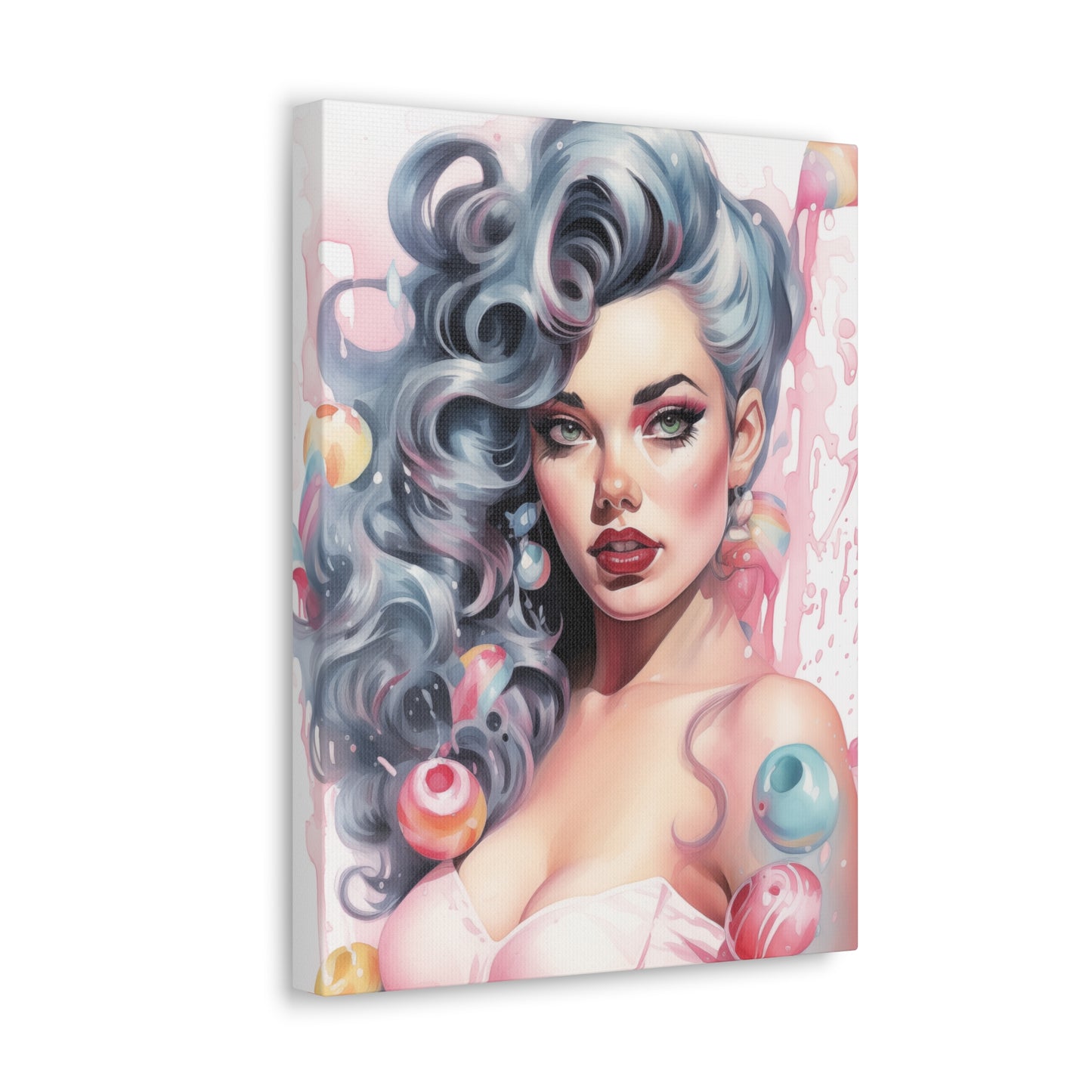 Canvas Wall Art, Gallery Wrapped Pop Art, Femme Doll Wall Art – Lux