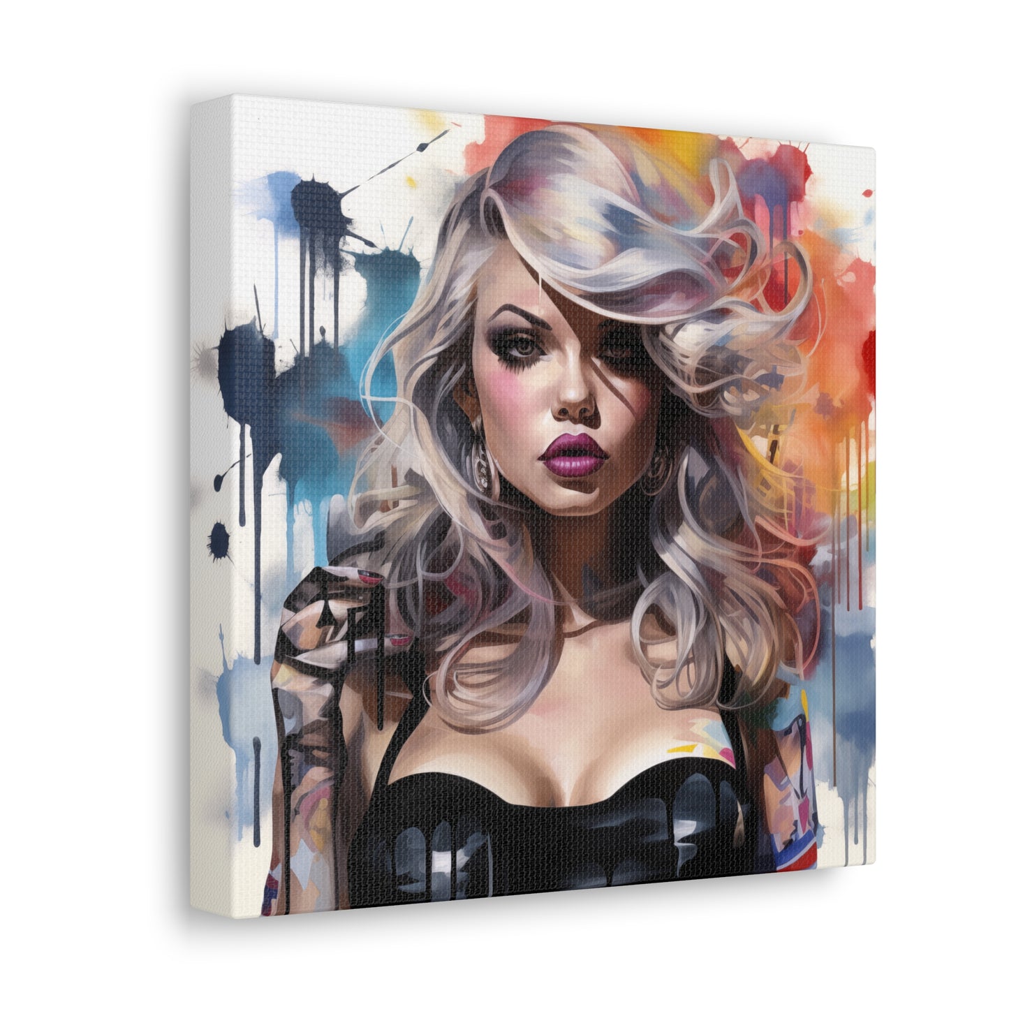 Canvas Wall Art, Gallery Wrapped Pop Art, Femme Doll Wall Art – Zephyr