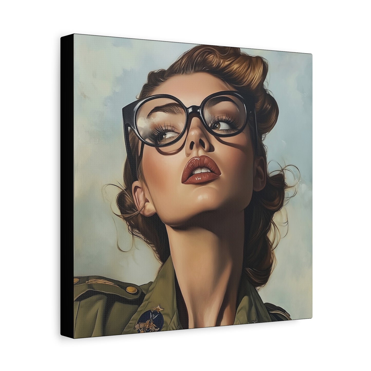 Gallery Wrapped Canvas, Liberty and Lace Art Canvas, Erotic Pinup Art Canvas – Penelope