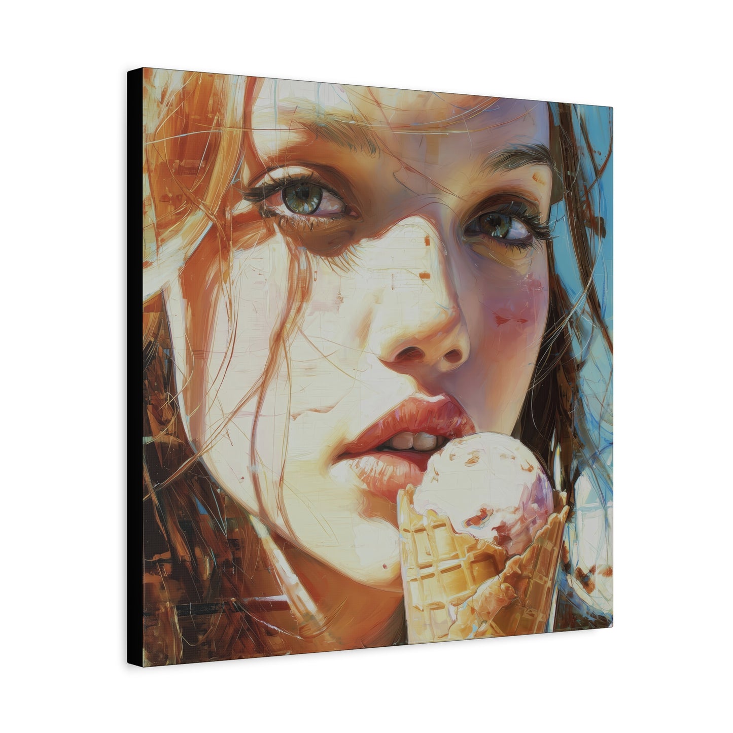 Gallery Wrapped Canvas, Sweet Summer Nostalgia, Sugar and Spice Art Canvas, Ice Cream Dreams Art – Ginny