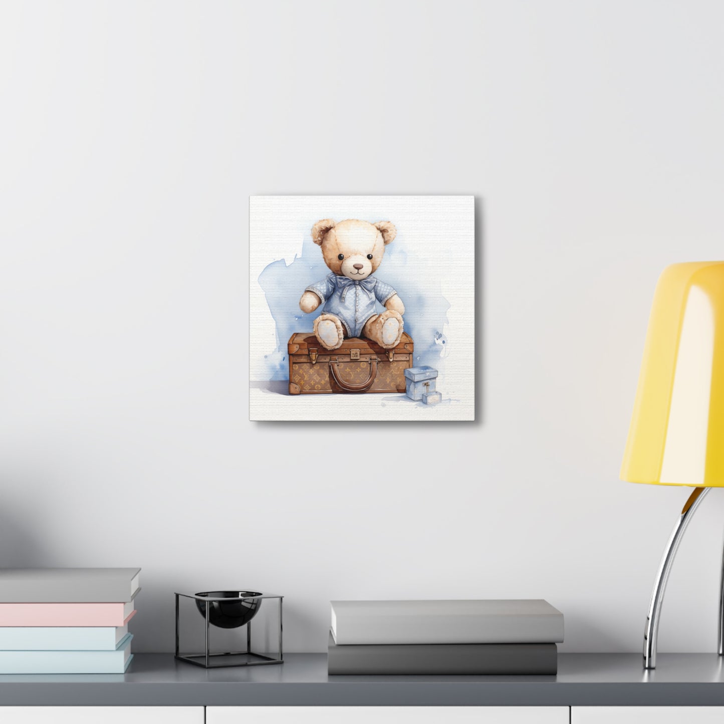 Canvas Gallery Wrap - LV Bear Wall Art - Blu