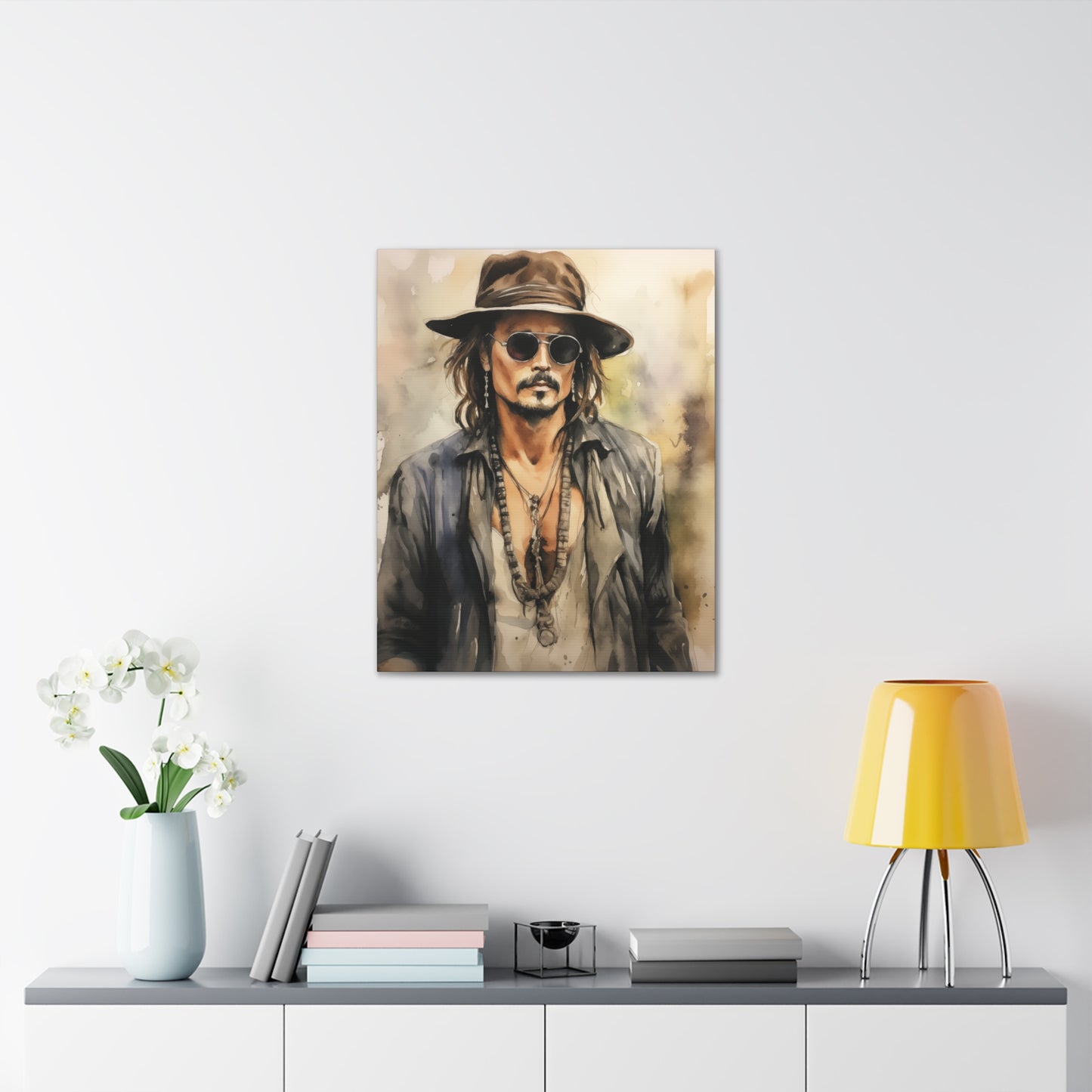 Gallery Wrapped Canvas, Celebrity Inspired, Pop Art Canvas – Johnny