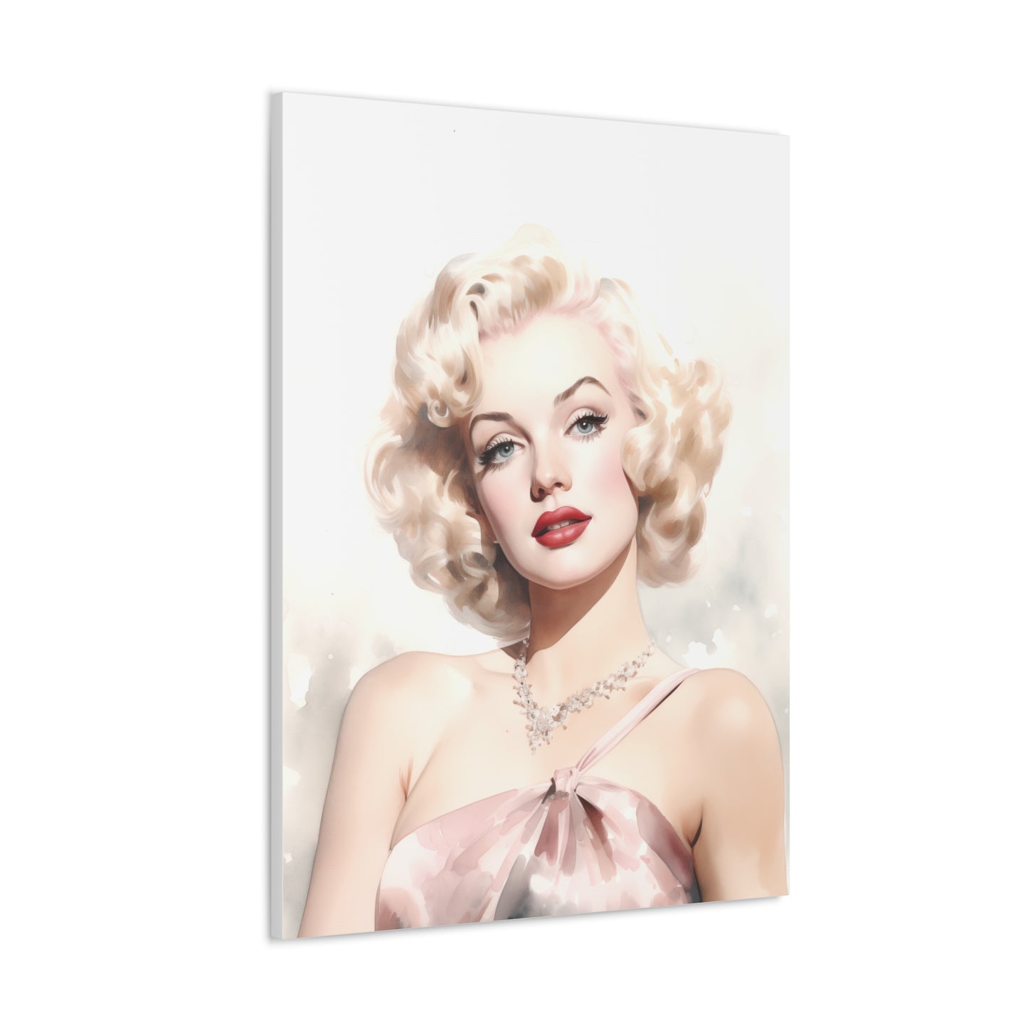 Canvas Wall Art, Gallery Wrapped Pop Art, Celebrity Wall Art – Marilyn Monroe - Pink