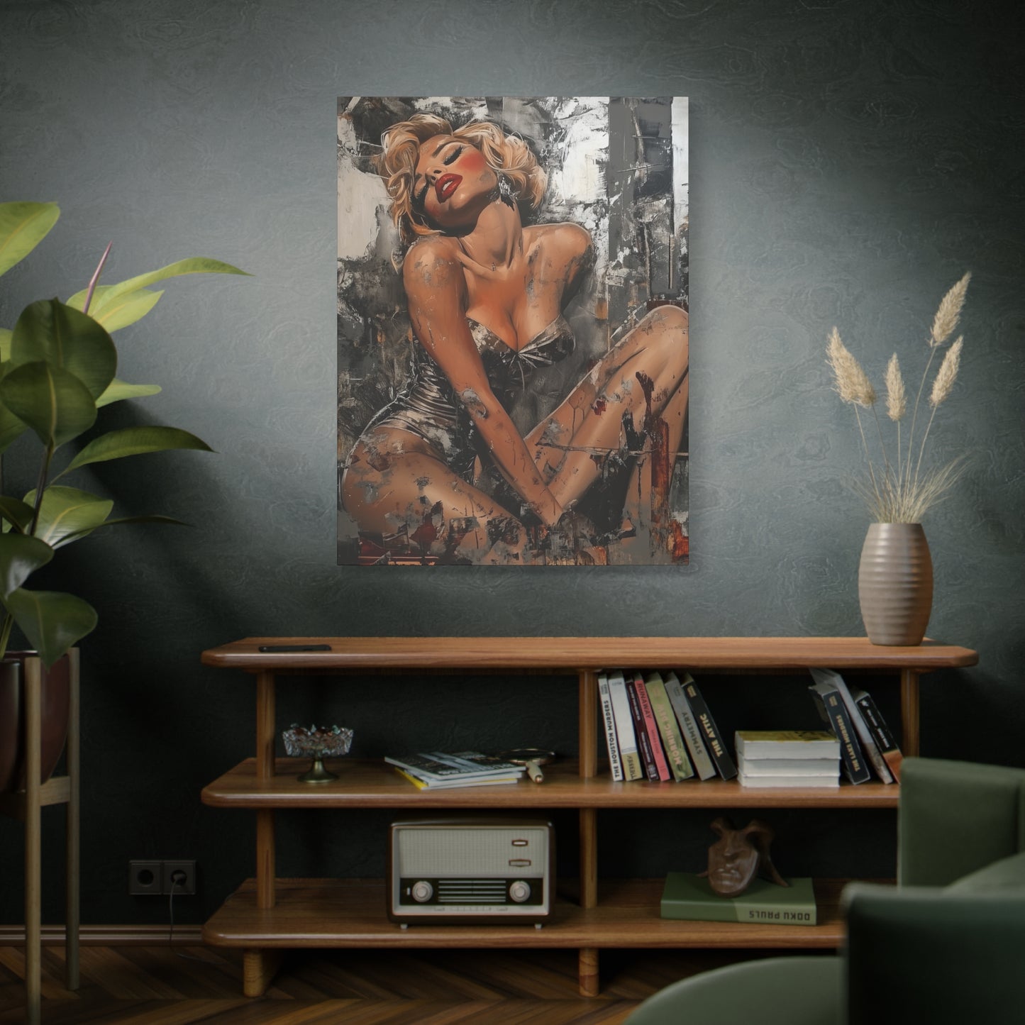 Gallery Wrapped Canvas, Guilt and Grit Adult Art Canvas, Erotic Pinup Art Canvas – Juliette