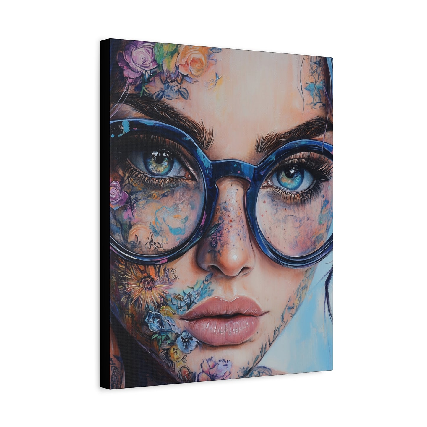 Canvas Gallery Wrap, Ladies in Lenses Wall Art, Abstract Femme Girl Art - Sara