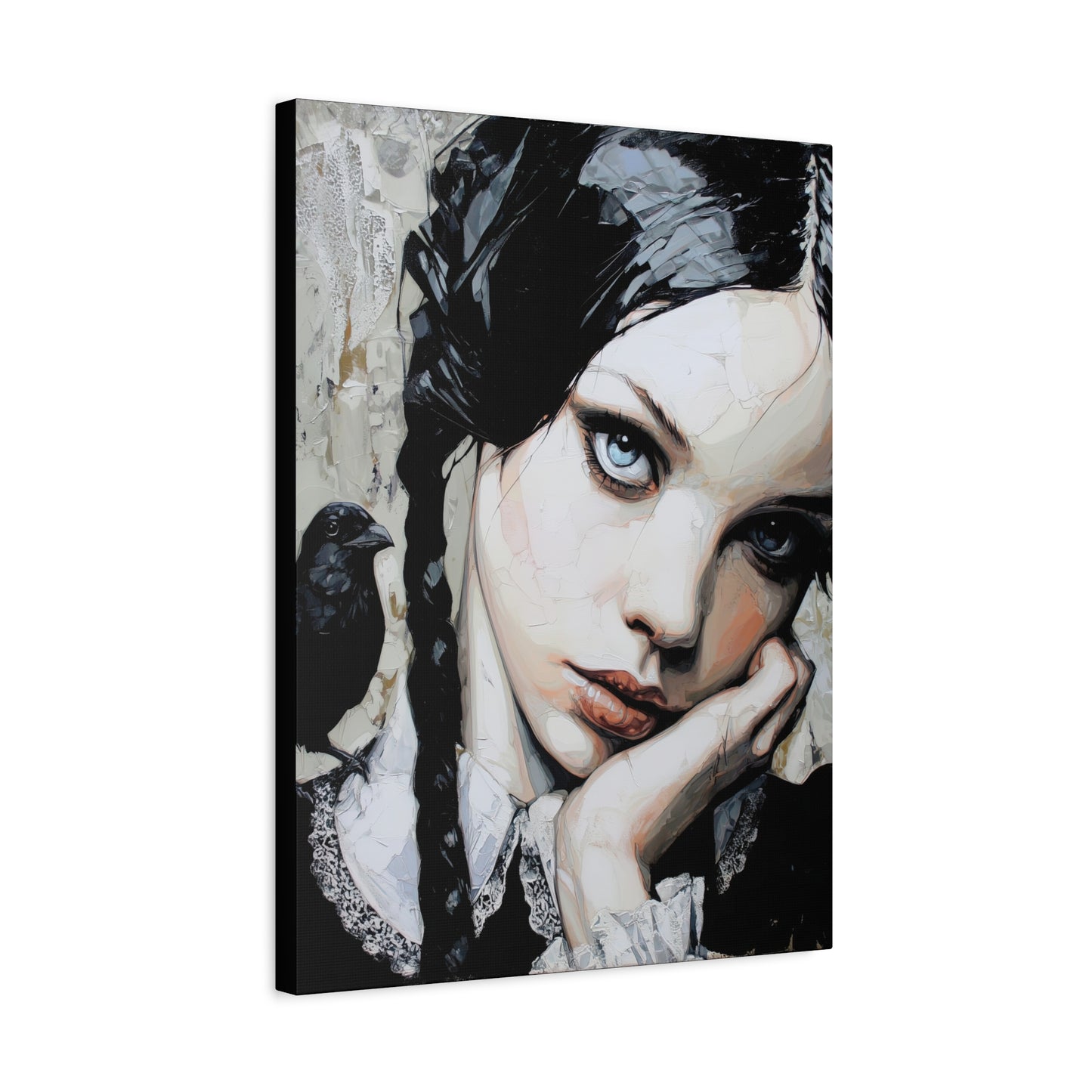 Gallery Wrapped Canvas, Myth and Bones Gothic Art Canvas, Dark Muse Canvas - Wendy