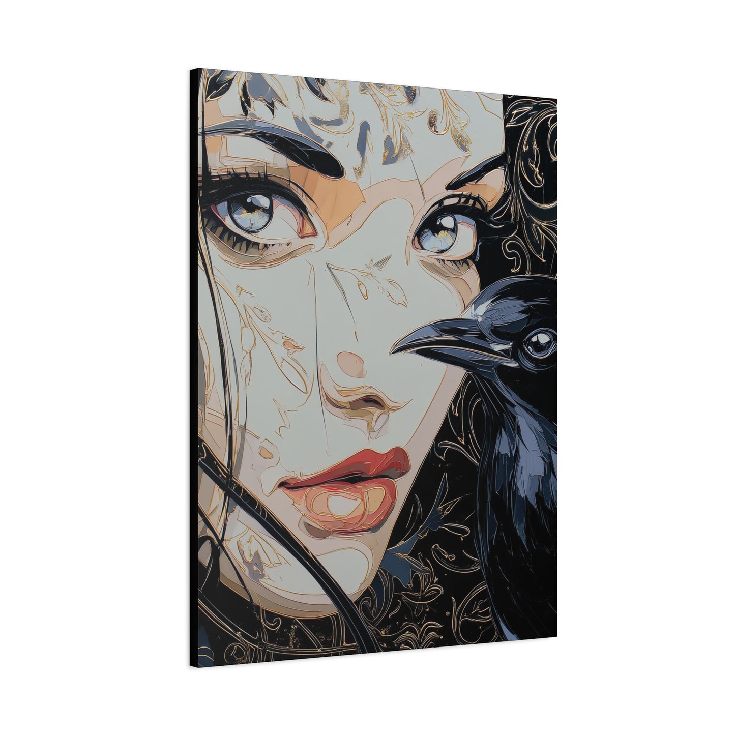 Gallery Wrapped Canvas, Myth and Bones Gothic Art Canvas, Dark Muse Canvas - Luxor