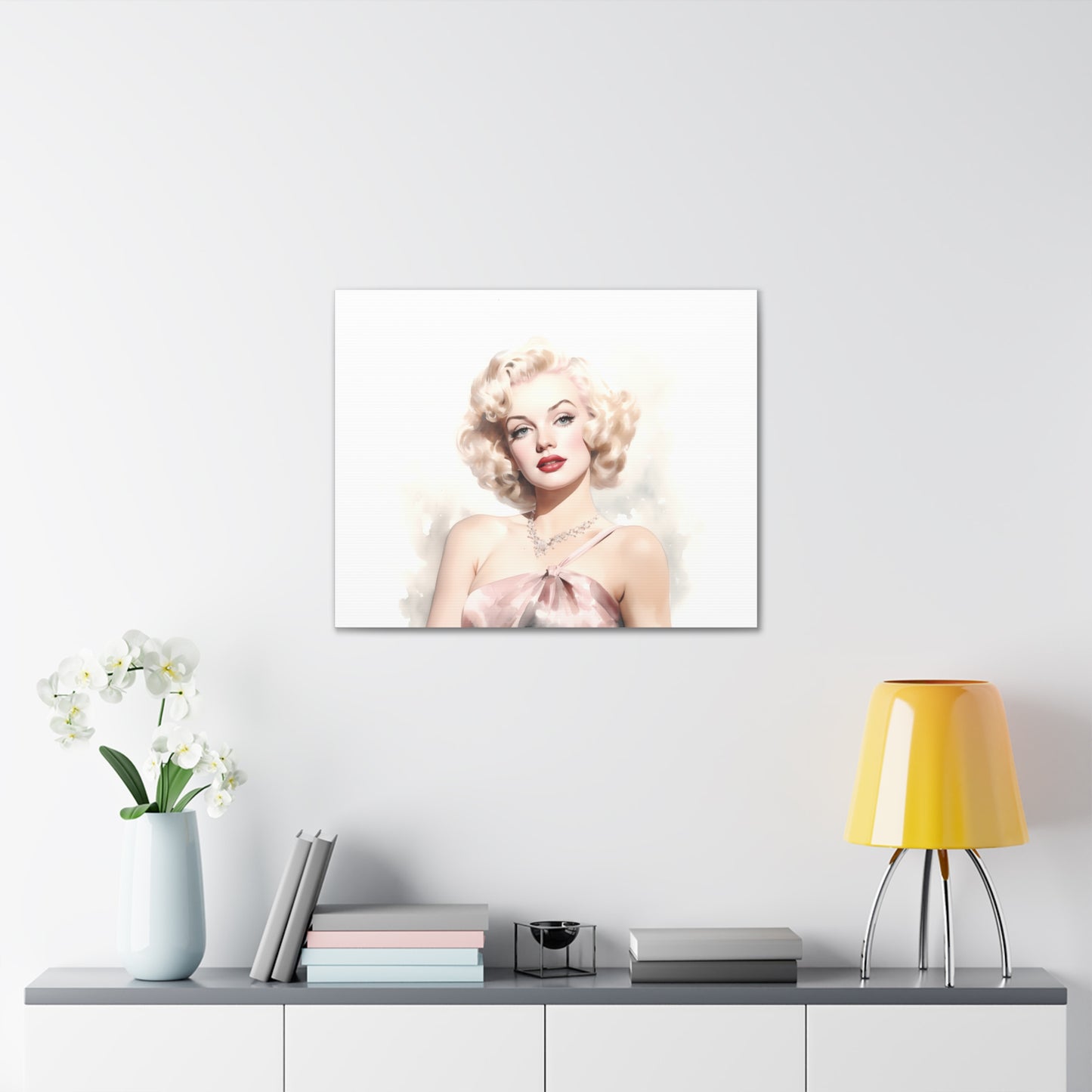 Canvas Wall Art, Gallery Wrapped Pop Art, Celebrity Wall Art – Marilyn Monroe - Pink