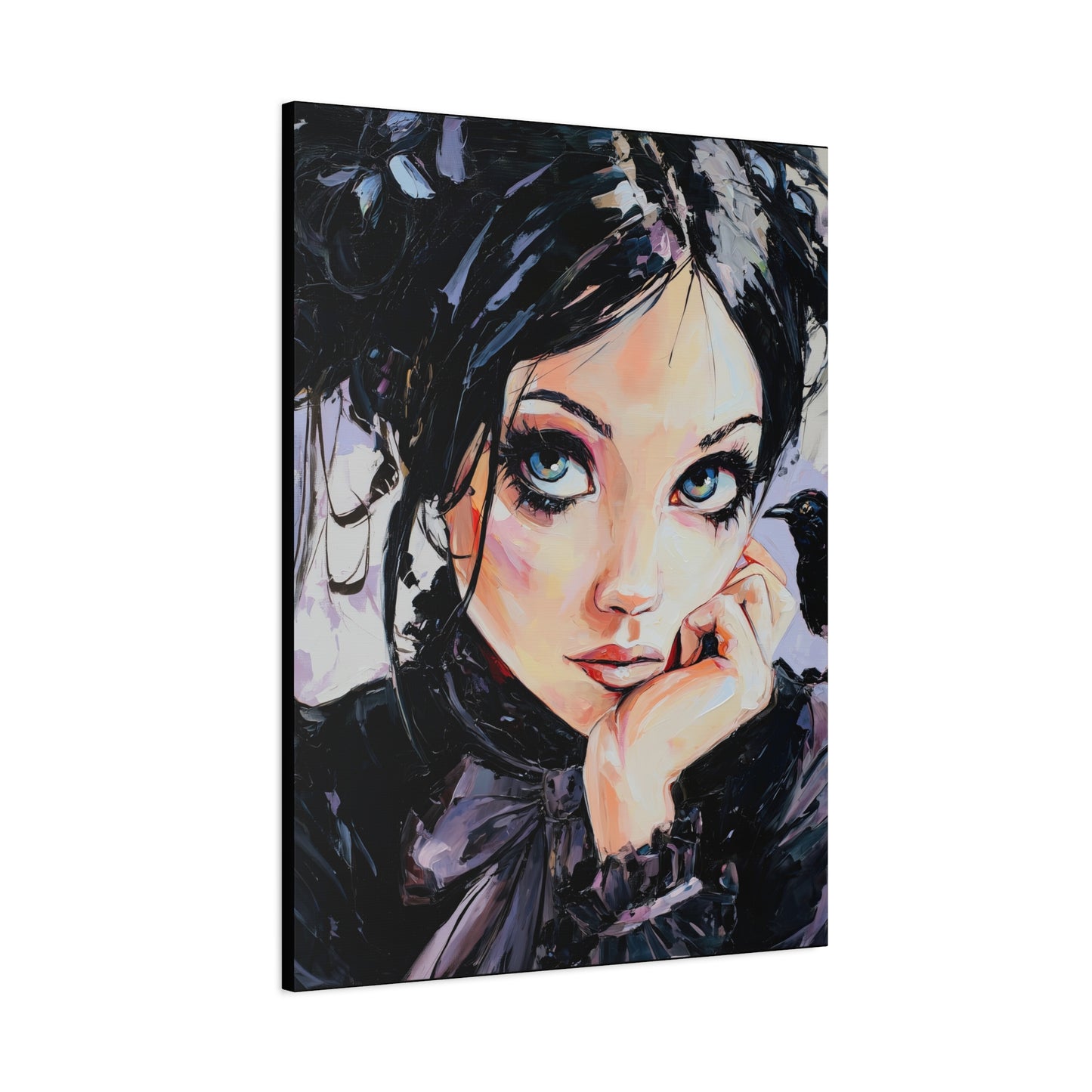 Gallery Wrapped Canvas, Myth and Bones Gothic Art Canvas, Dark Muse Canvas - Lark