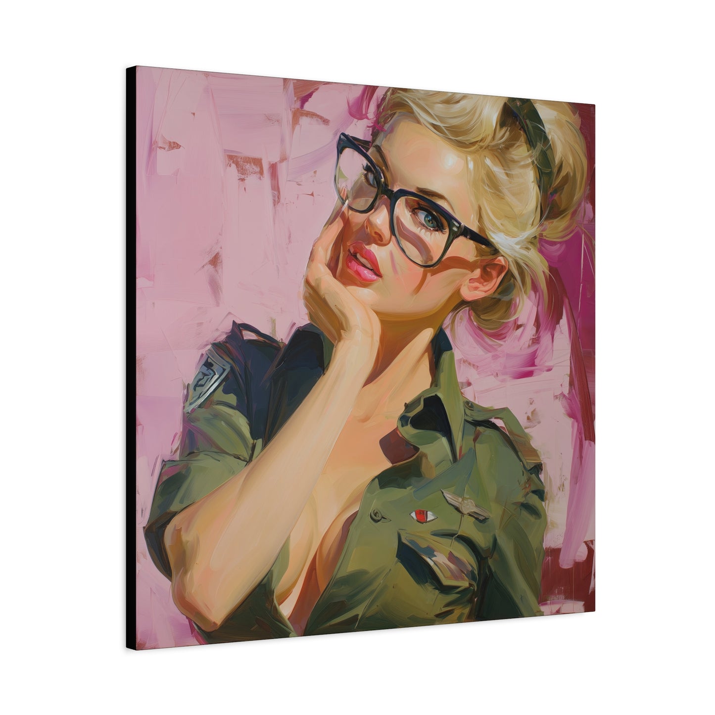 Gallery Wrapped Canvas, Liberty and Lace Art Canvas, Erotic Pinup Art Canvas – Roxanne