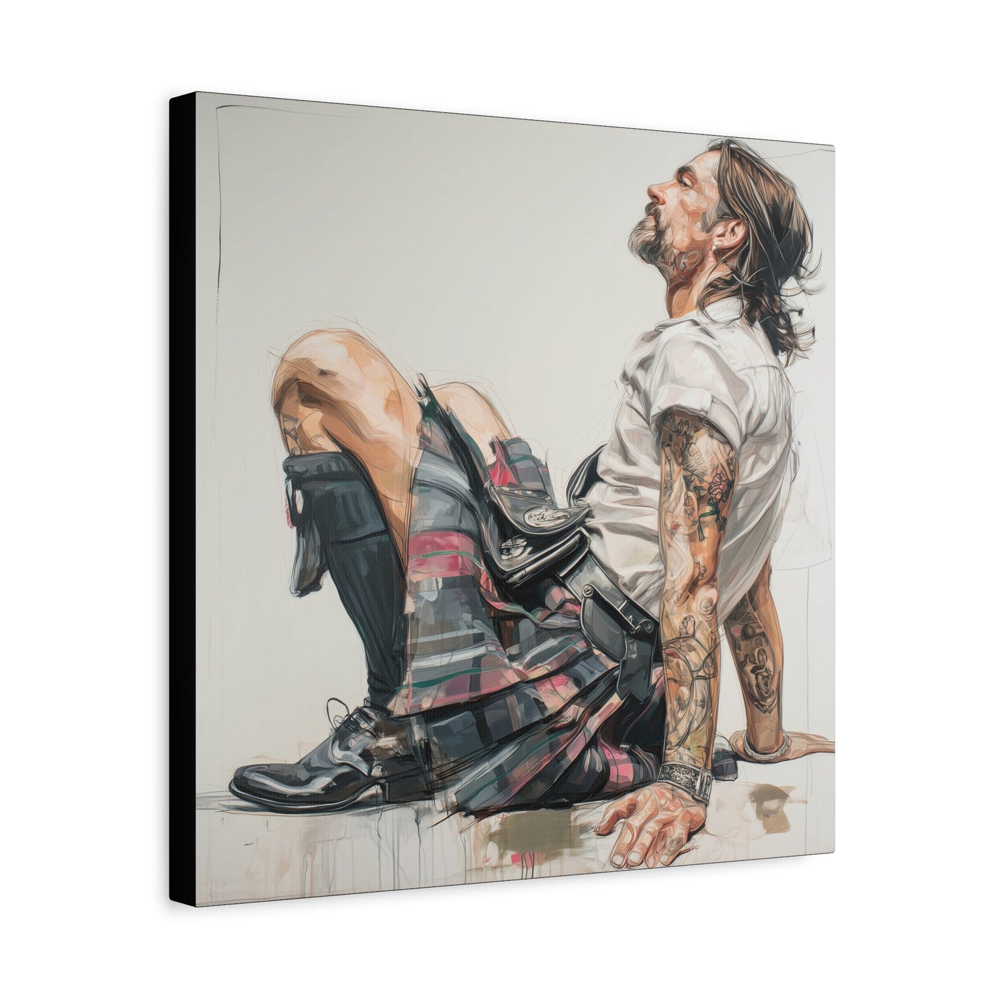 Gallery Wrapped Canvas, Kilts and Carnage Art Canvas, Erotic Pinup Art Canvas – Alastair
