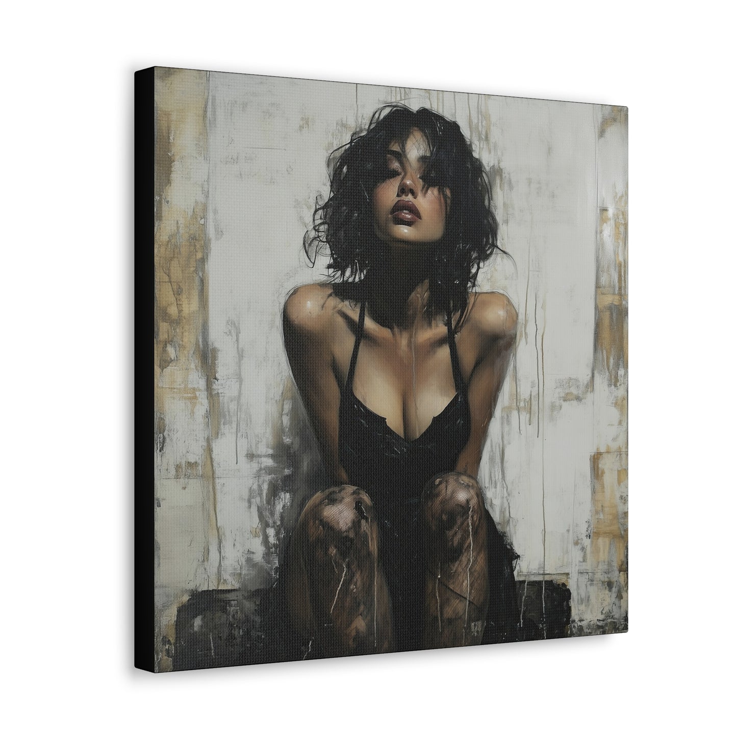 Gallery Wrapped Canvas, Sinners and Saints Art Canvas, Erotic Pinup Art Canvas – Vivienne