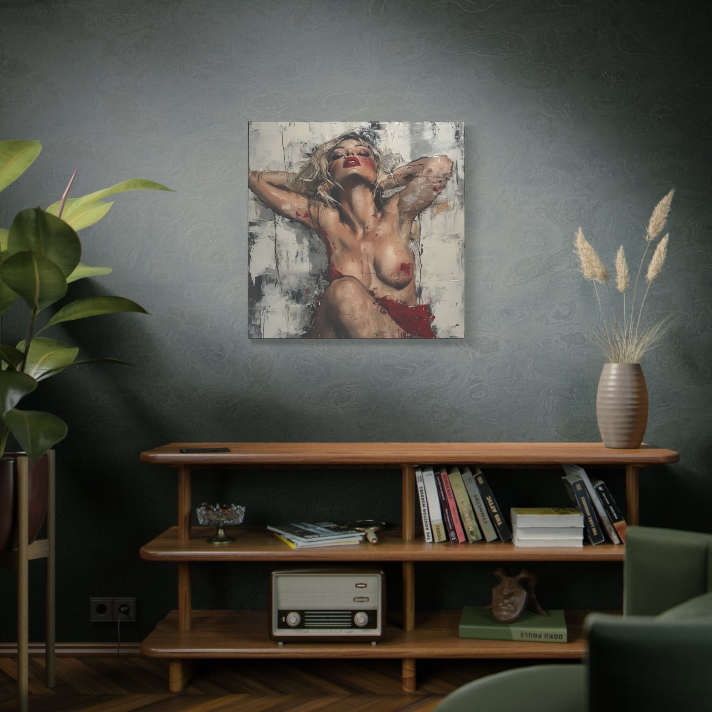 Gallery Wrapped Canvas, Guilt and Grit Adult Art Canvas, Erotic Pinup Art Canvas – Seraphine