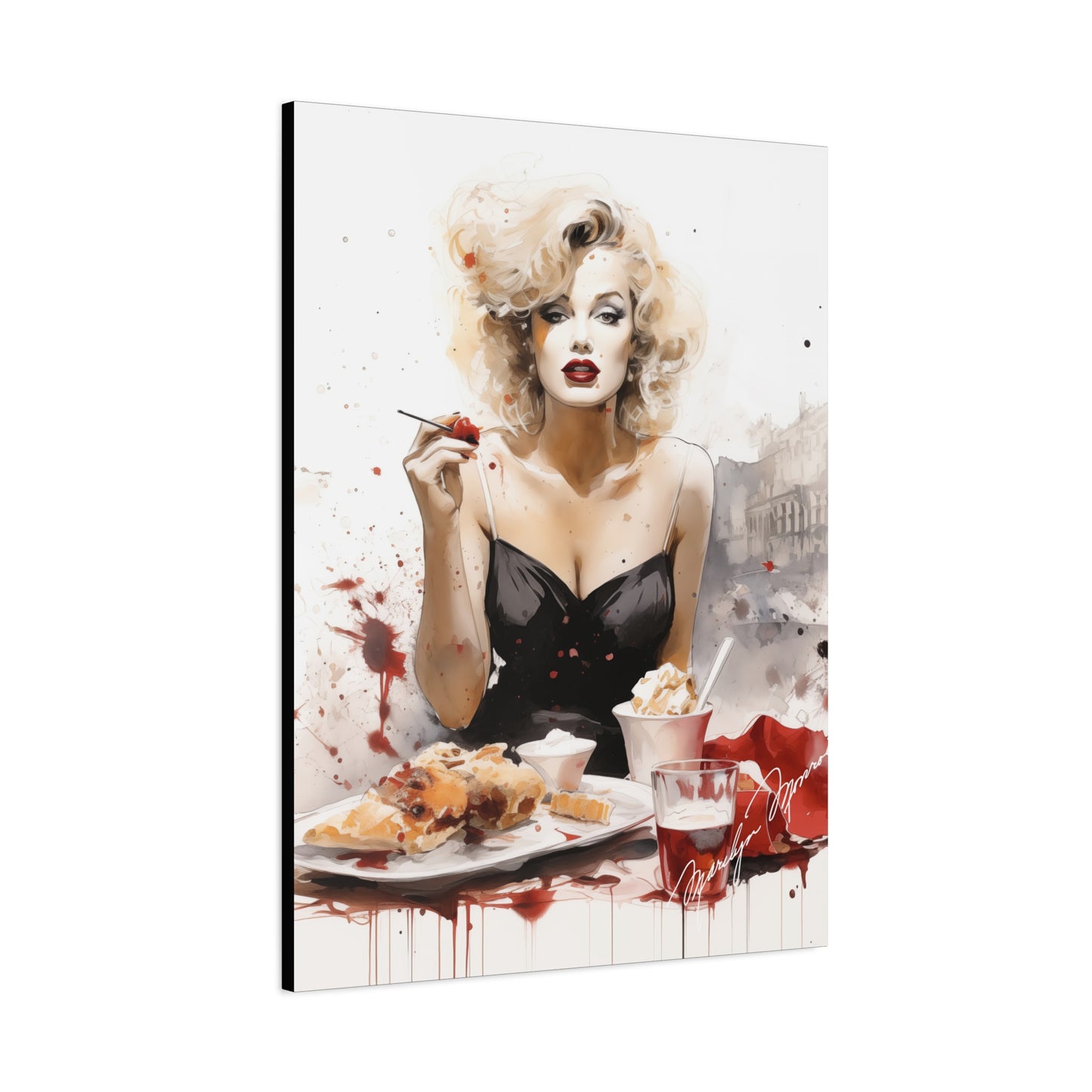 Canvas Wall Art, Gallery Wrapped Pop Art, Celebrity Wall Art – Marilyn Monroe - Cafe