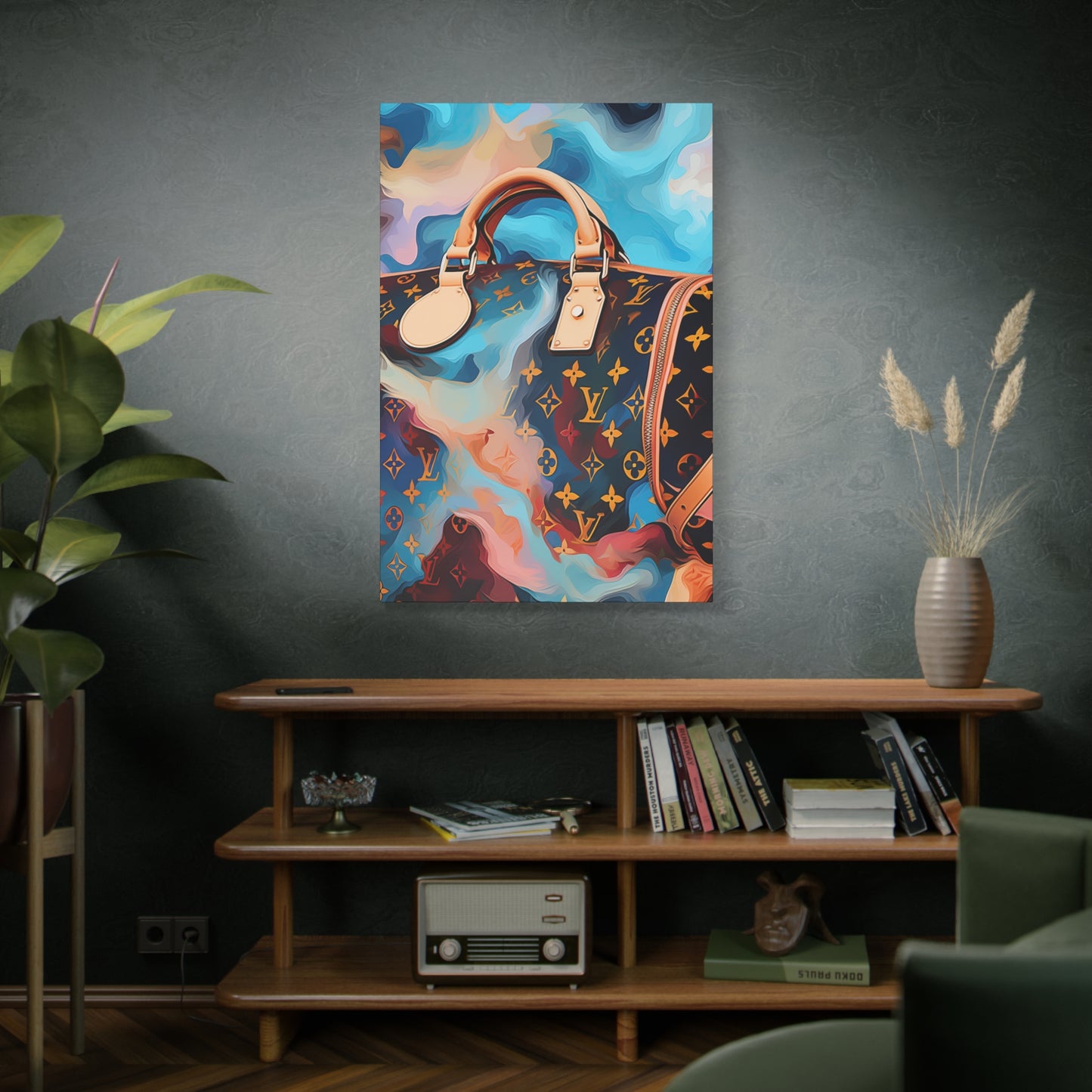 Canvas Gallery Wrap - LV Designer Inspired Wall Art - Abstract