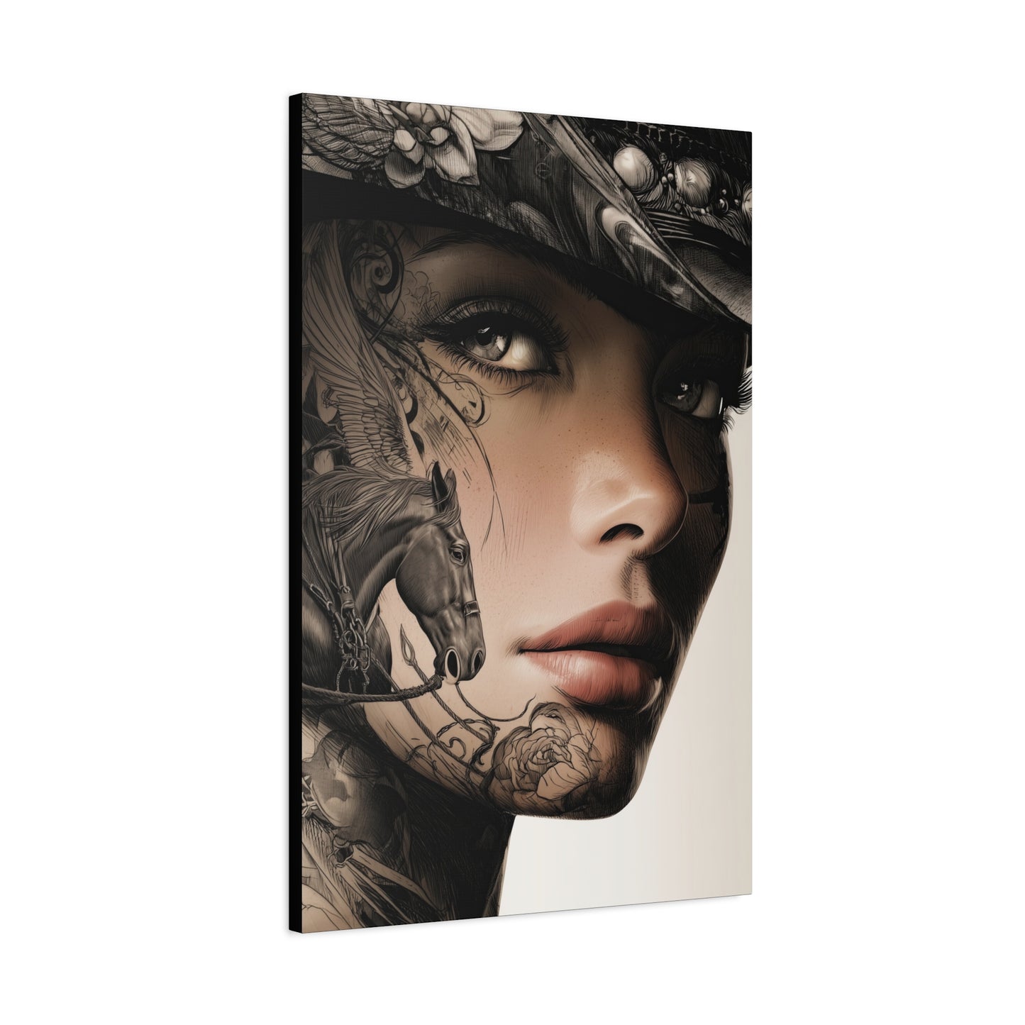 Gallery Wrapped Canvas, Wranglers and Wreckage Art Canvas, Erotic Pinup Art Canvas – Memphis