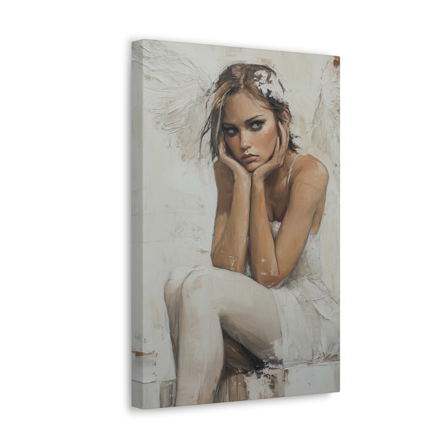 Gallery Wrapped Canvas, Sinners and Saints Art Canvas, Angel Art Canvas – Amber