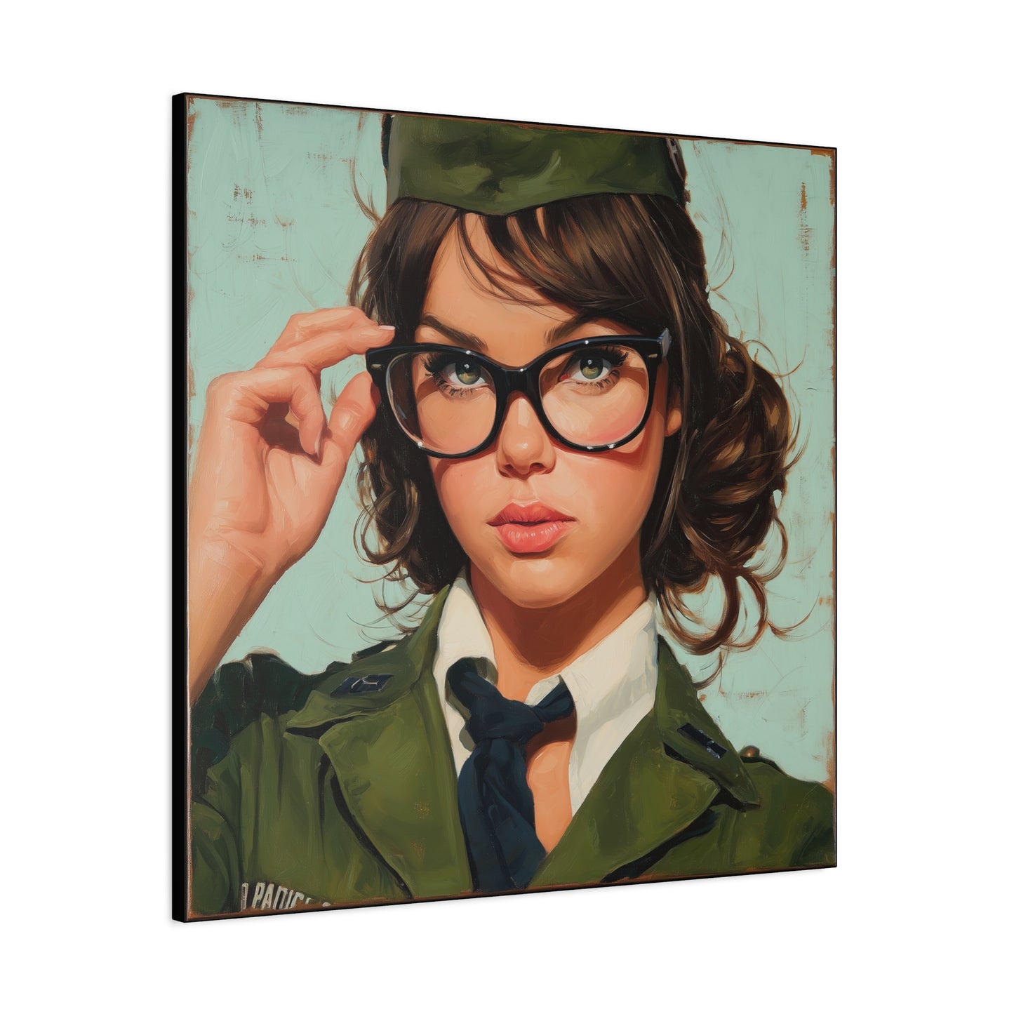 Gallery Wrapped Canvas, Liberty and Lace Art Canvas, Erotic Pinup Art Canvas – Piper