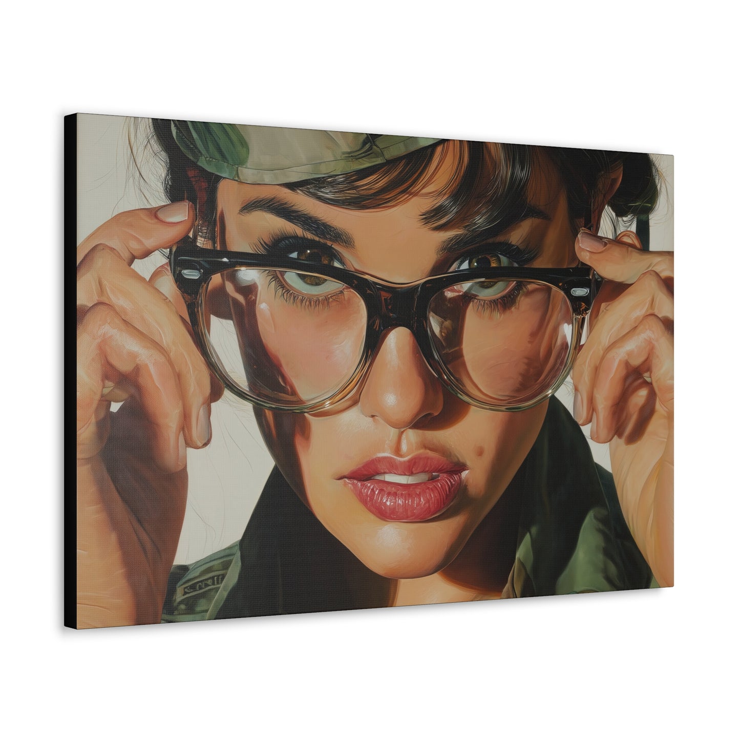 Gallery Wrapped Canvas, Liberty and Lace Art Canvas, Erotic Pinup Art Canvas – Erica