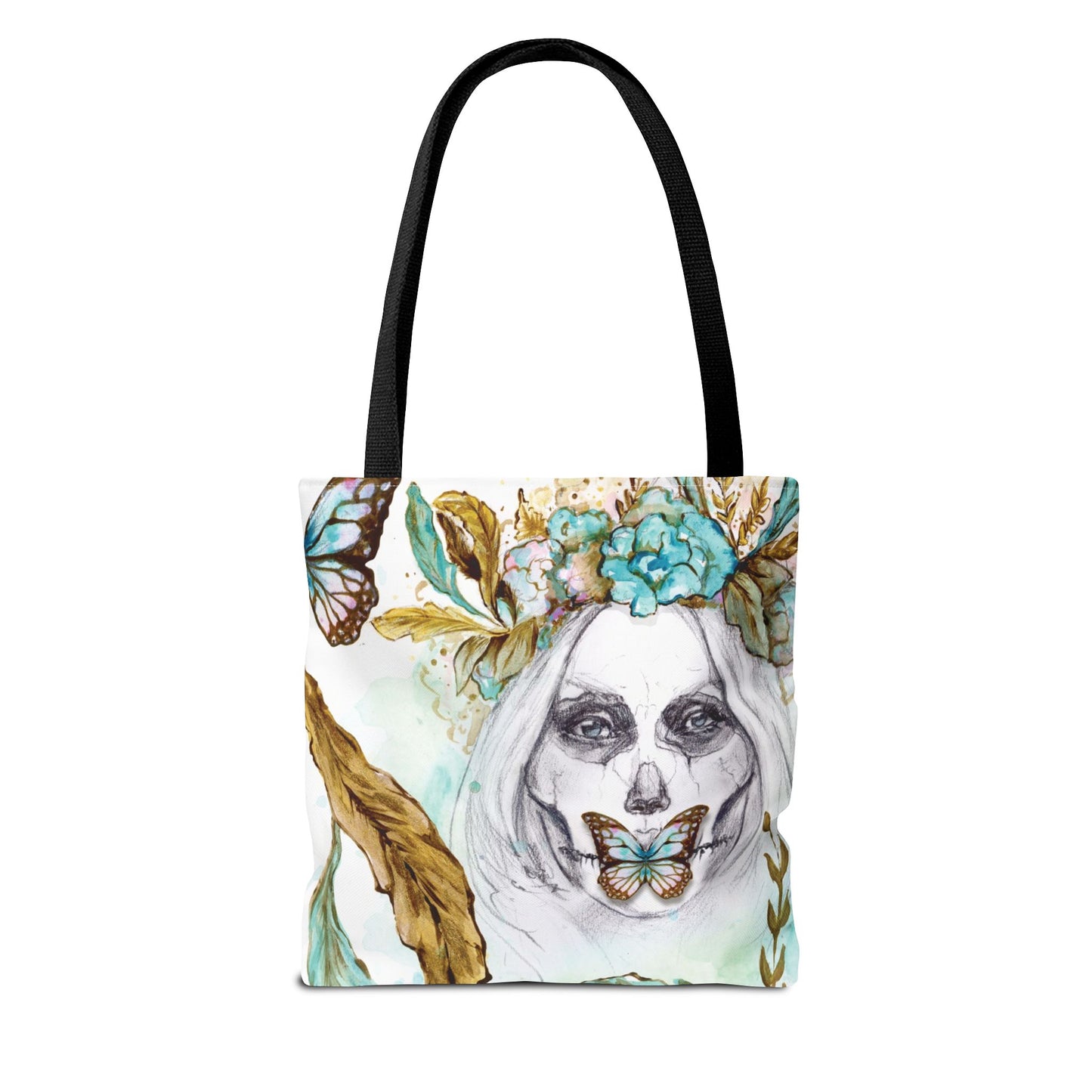 La Catrina Calavera Tote Bag, Utility Tote - Dia de los Muertos Tote - Day of the Dead