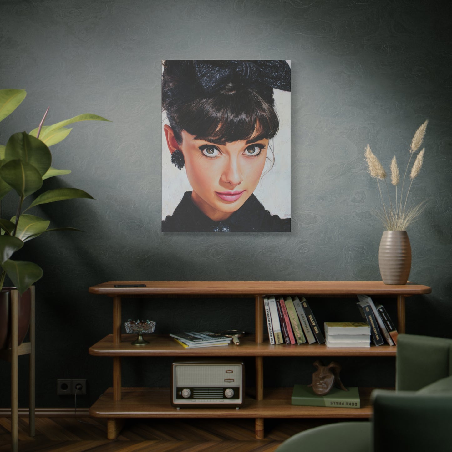 Gallery Wrapped Canvas, The Diva Project Art Canvas, Pinup Art Canvas – Audrey Hepburn - NINE