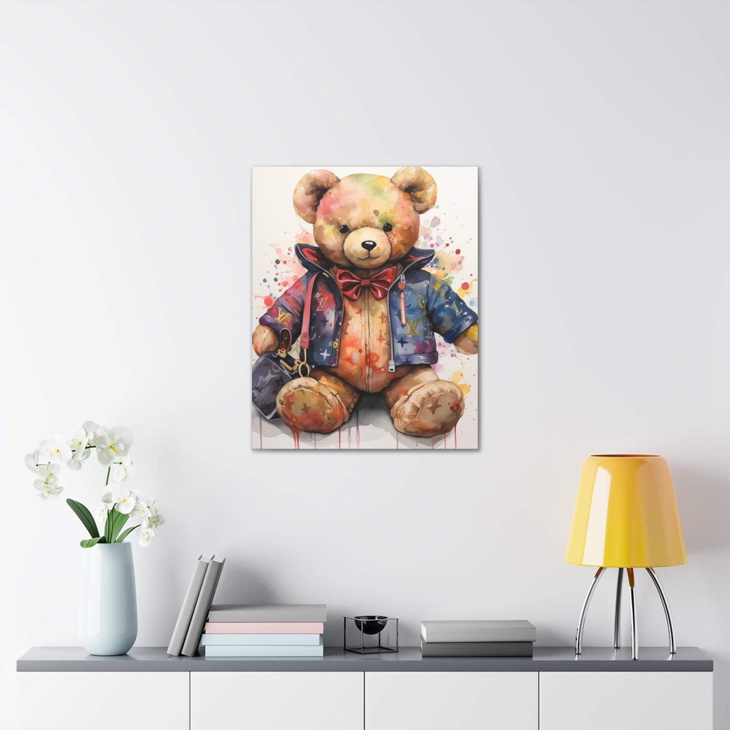 Canvas Gallery Wrap - LV Bear Wall Art - Drip