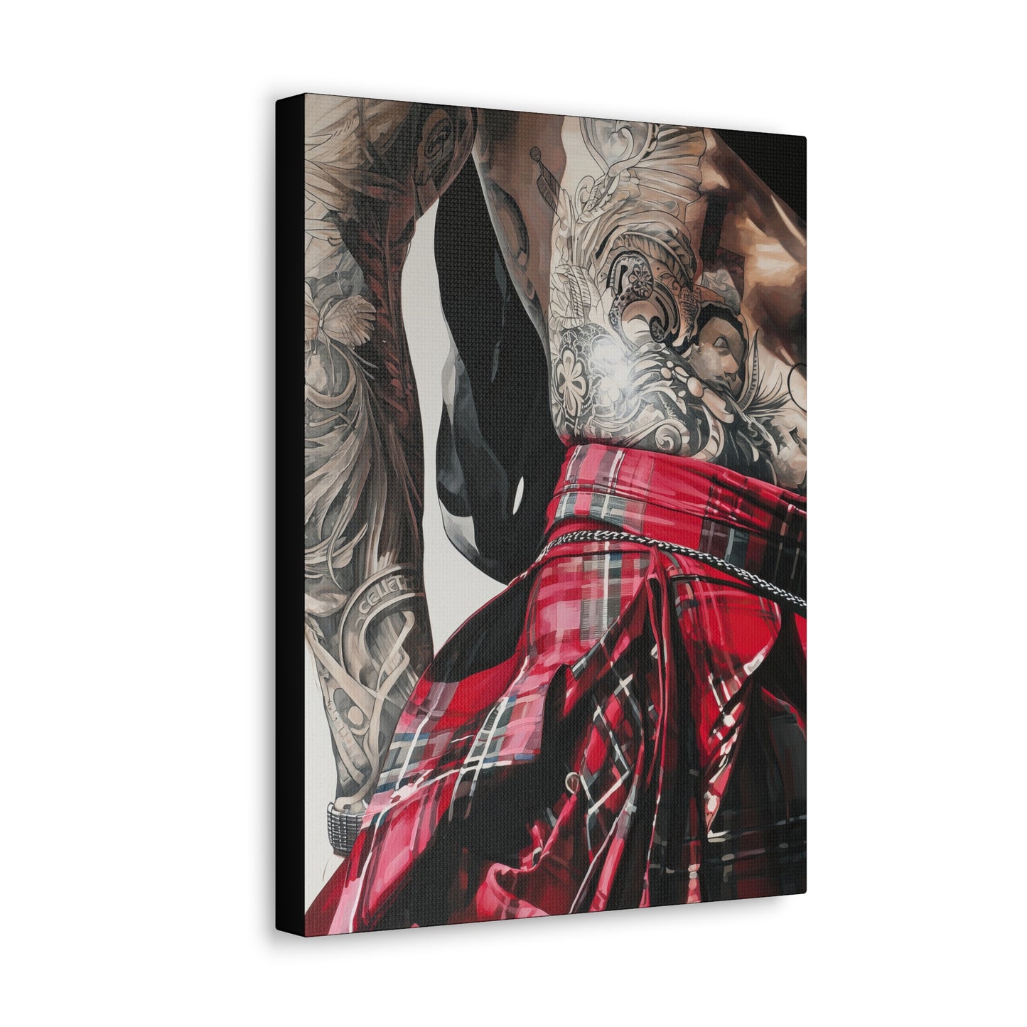 Gallery Wrapped Canvas, Kilts and Carnage Art Canvas, Erotic Pinup Art Canvas – Alexander