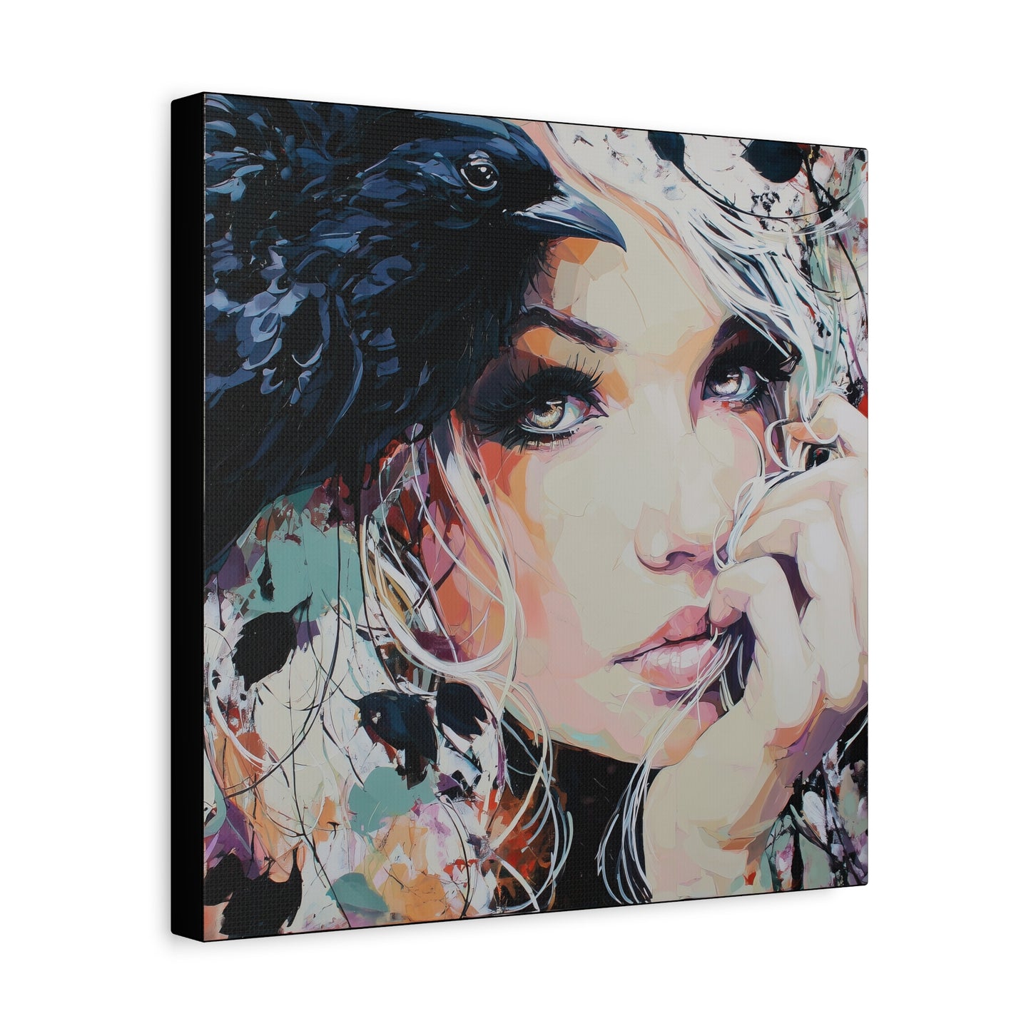 Gallery Wrapped Canvas, Myth and Bones Gothic Art Canvas, Dark Muse Canvas - Calista
