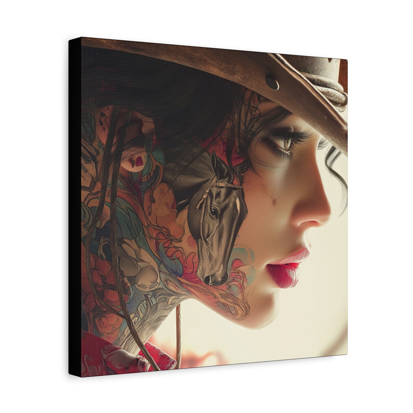 Gallery Wrapped Canvas, Wranglers and Wreckage Art Canvas, Erotic Pinup Art Canvas – Juniper