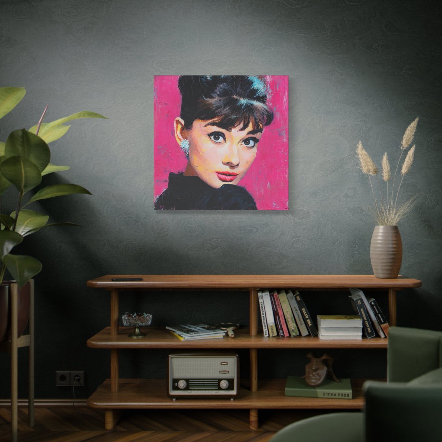 Gallery Wrapped Canvas, The Diva Project Art Canvas, Pinup Art Canvas – Audrey Hepburn - TEN
